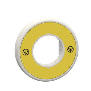 ZBY9W2G140 - Harmony, Illuminated ring Ø60, plastic, yellow, red fixed integral LED, unmarked, 110...120 V AC Schneider Electric