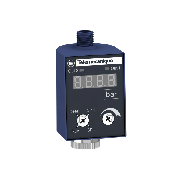 ZMLPA2N0SH — ZMLPA2N0SH - Electronic pressure sensors, Pressure sensors XM, Display & switch ZMLP, 24 VDC, 2 NPN, hysteresis, M12 Telemecanique