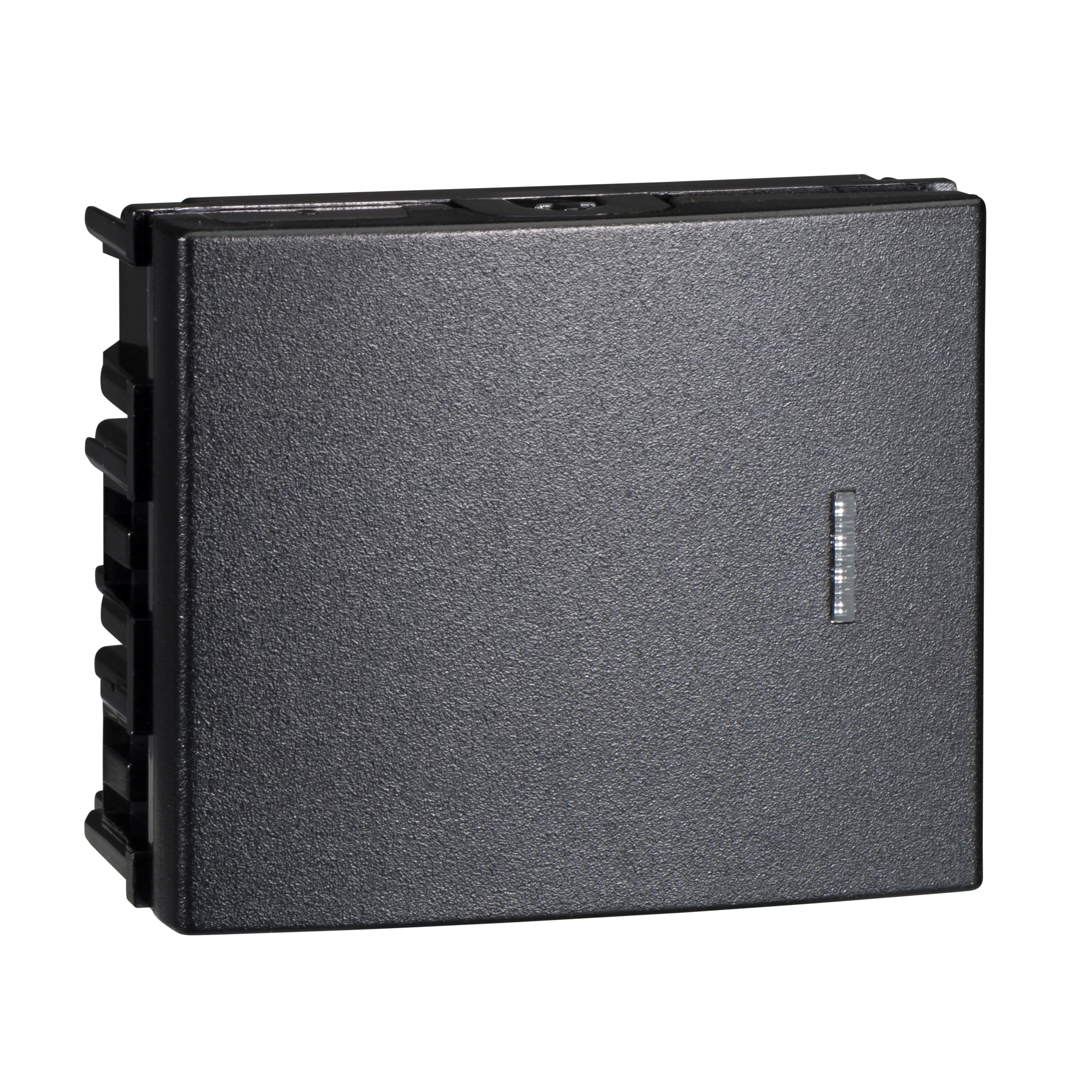 ZZA_40/2/3A1.5MBK - Medium single pole,2 way switch module (1 and half module wide) - black Schneider Electric
