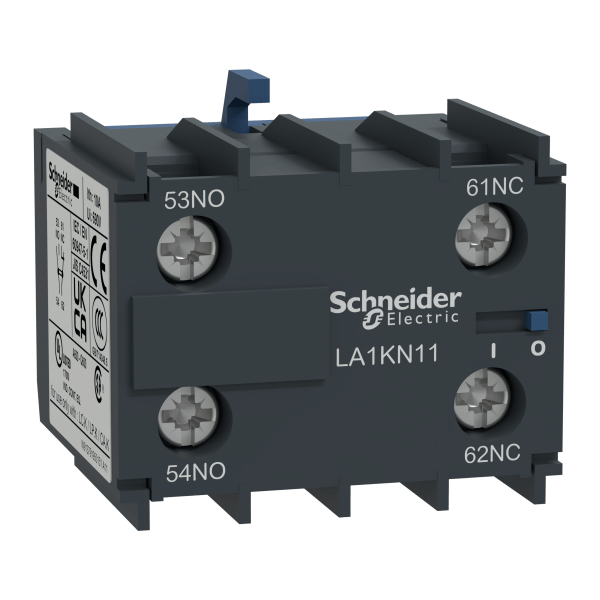 LA1KN11 — LA1KN11 - Auxiliary contact block, TeSys K, 1NO + 1NC, front mounting, screw clamp terminals Schneider Electric