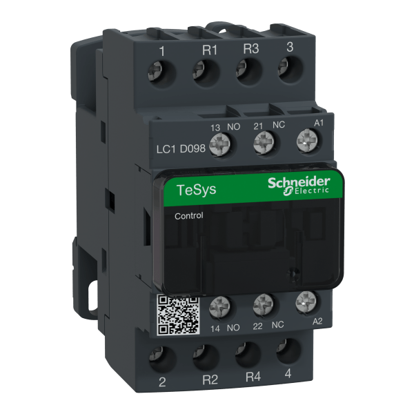 LC1D128B7 — LC1D128B7 - TeSys D contactor - 4P(2 NO + 2 NC) - AC-1 - <= 440 V 25 A - 24 V AC coil Schneider Electric