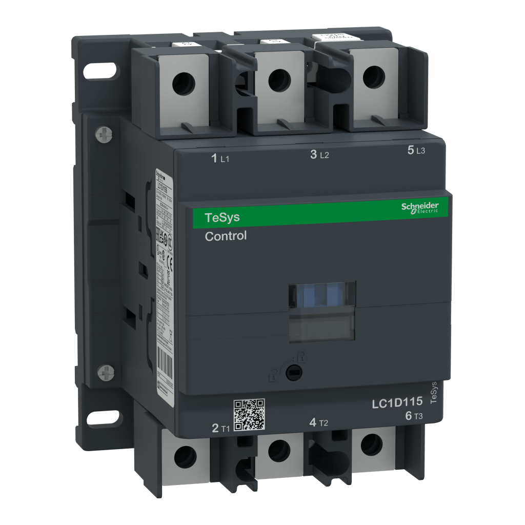 LC1D1156M7 - TeSys D contactor - 3P(3 NO) - AC-3 - <= 440 V 115 A - 220 V AC 50/60 Hz coil Schneider Electric