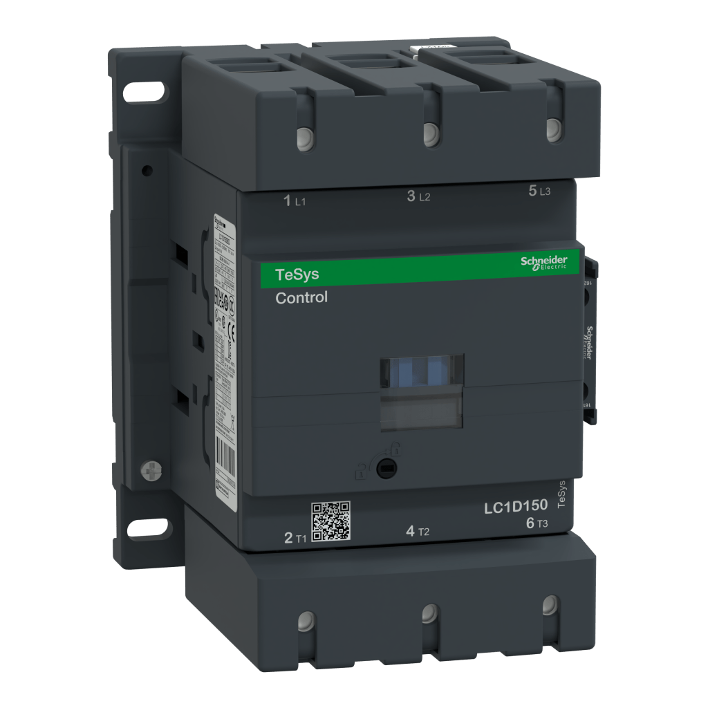 LC1D150BD - TeSys D contactor, 3P(3 NO), AC-3, <= 440 V 150 A, 24 VDC standard coil Schneider Electric