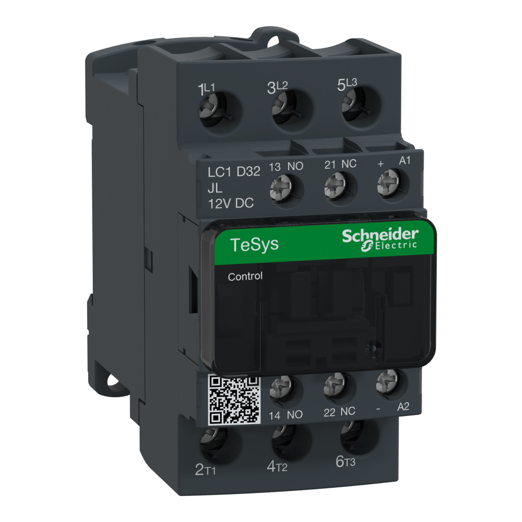 LC1D32JL - TeSys D contactor - 3P(3 NO) - AC-3 - <= 440 V 32 A - 12 V DC coil Schneider Electric