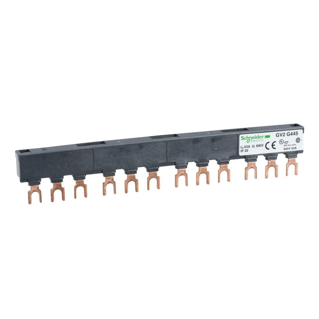 GV2G445 - Linergy FT - Comb busbar - 63 A - 4 tap-offs - 45 mm pitch Schneider Electric