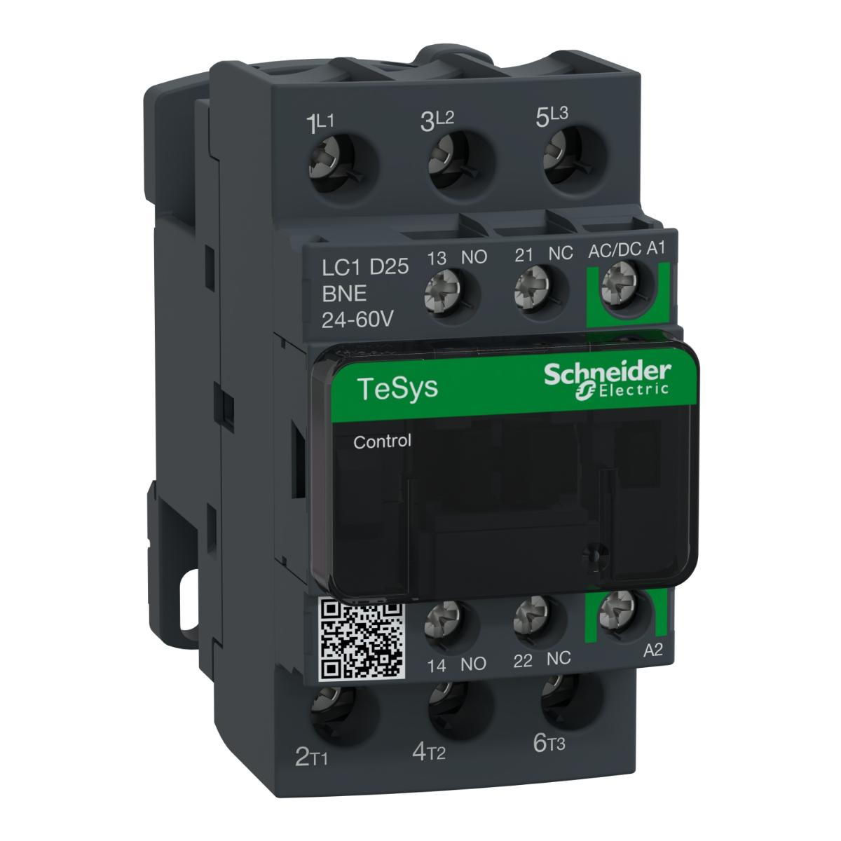 TeSys D contactor 3P 25A AC-3 up to 440V coil 24-60V AC/DC