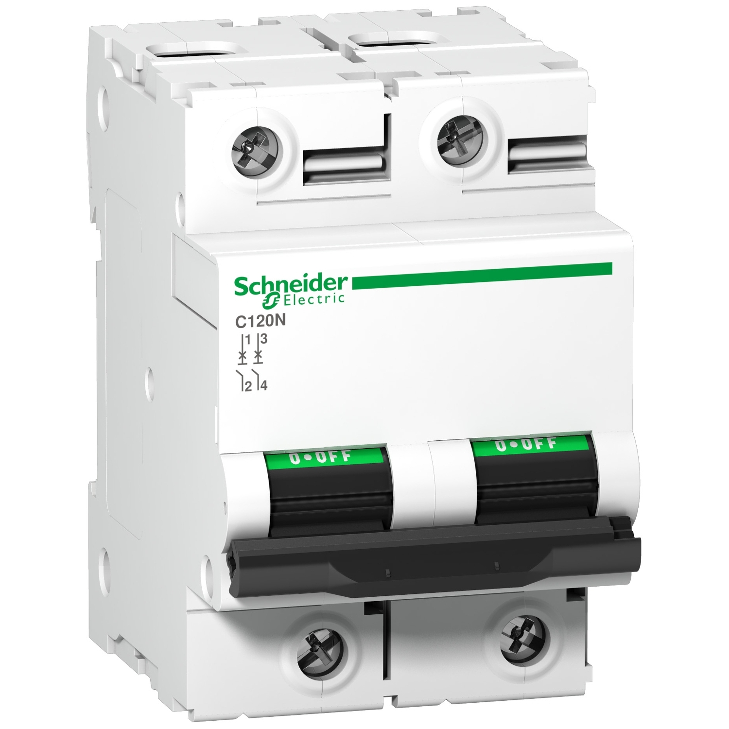 Miniature circuit-breaker, Acti9 C120N, 2P, 100 A, D curve, 10 kA (IEC 60947-2)