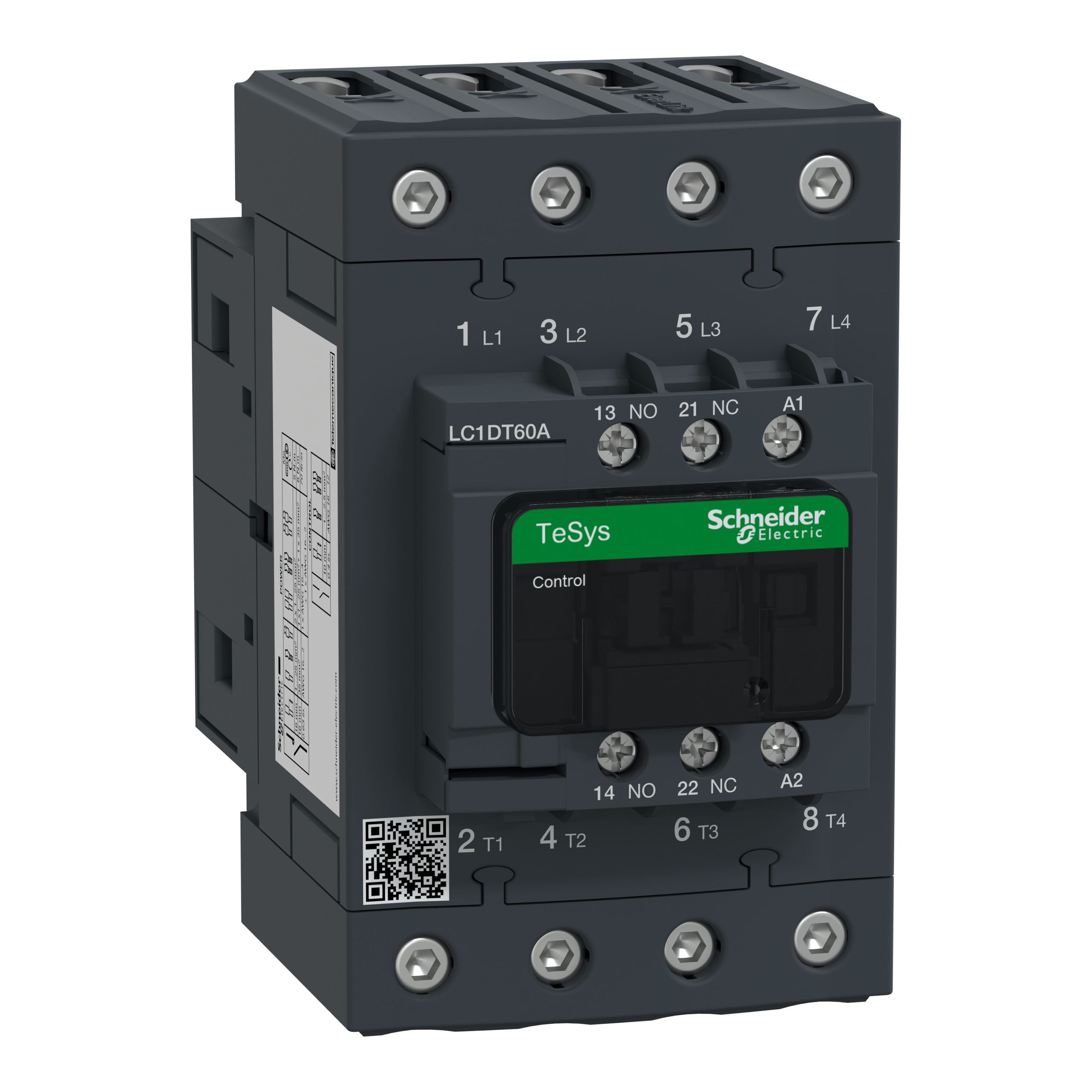 LC1DT60AP7 - TeSys D contactor - 4P(4 NO) - AC-1 - <= 440 V 60 A - 230 V AC 50/60 Hz coil Schneider Electric