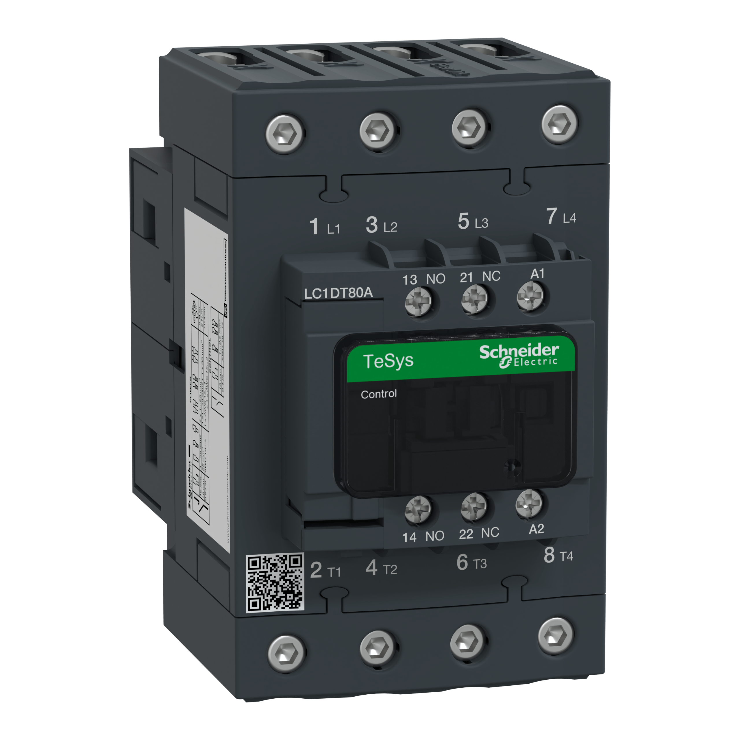 LC1DT80AF7 - TeSys D contactor - 4P(4 NO) - AC-1 - <= 440 V 80 A - 110 V AC 50/60 Hz coil Schneider Electric