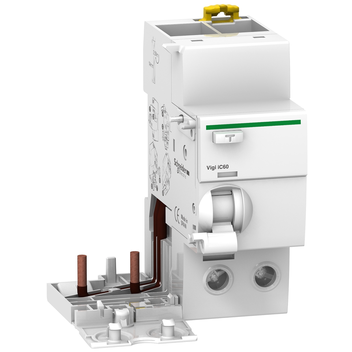 A9V65263 – Vigi iC60 - earth leakage add-on block - 2P - 63A - 300mA - SI type - selective | Schneider Electric