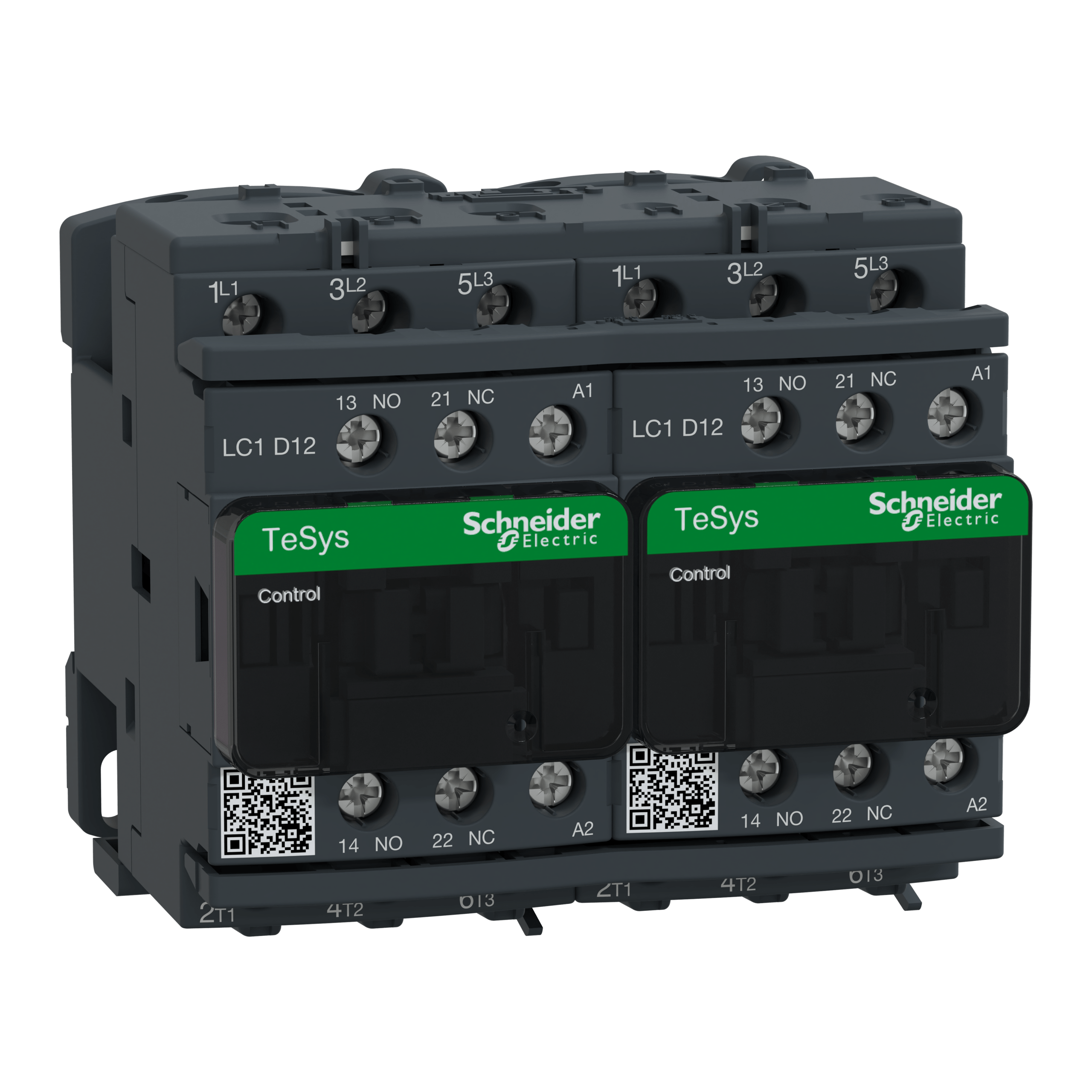 LC2D12B7 - TeSys D reversing contactor - 3P(3 NO) - AC-3 - <= 440 V 12 A - 24 V AC coil Schneider Electric