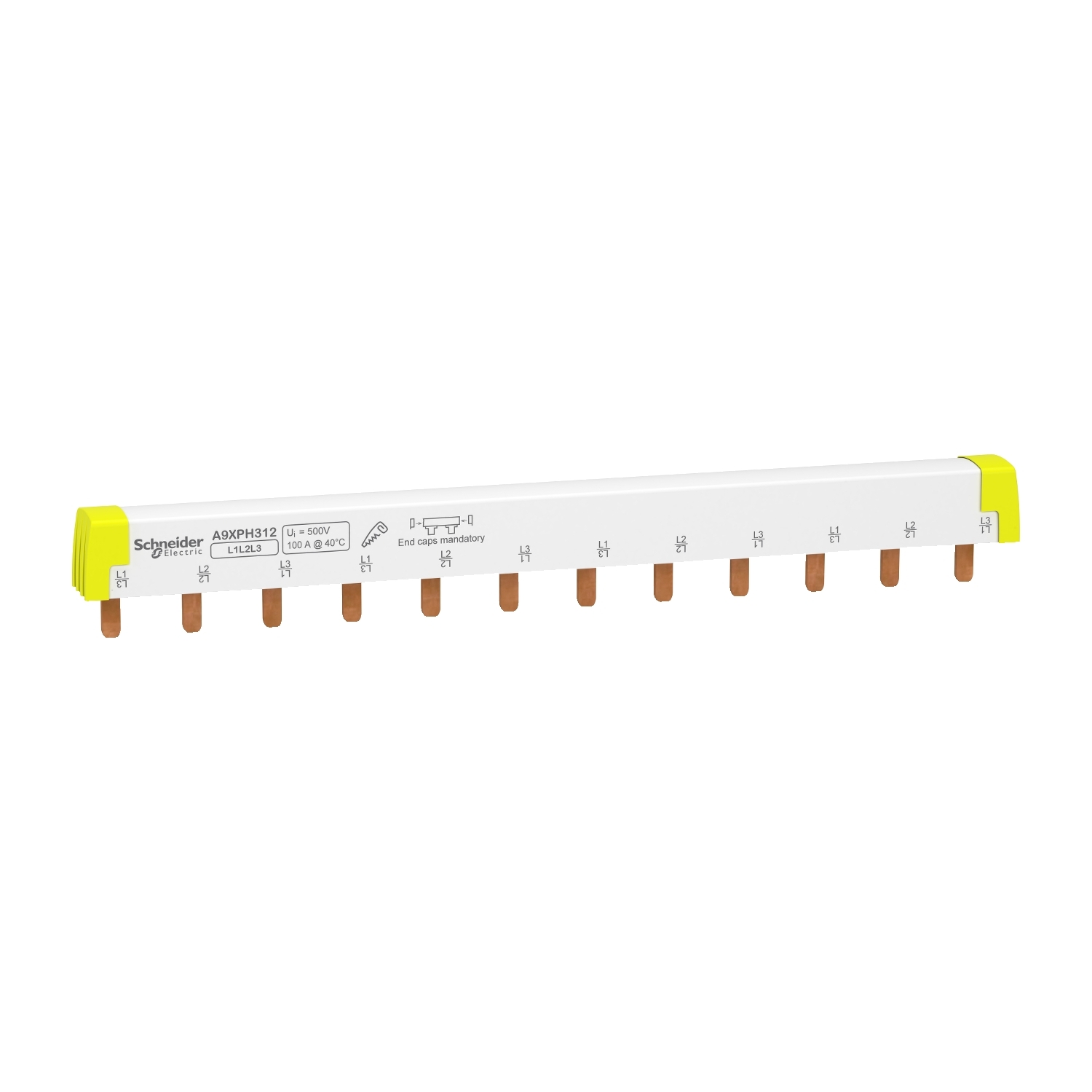A9XPH312 – Acti9 - comb busbar - 3L - 18 mm pitch - 12 modules - 100A | Schneider Electric