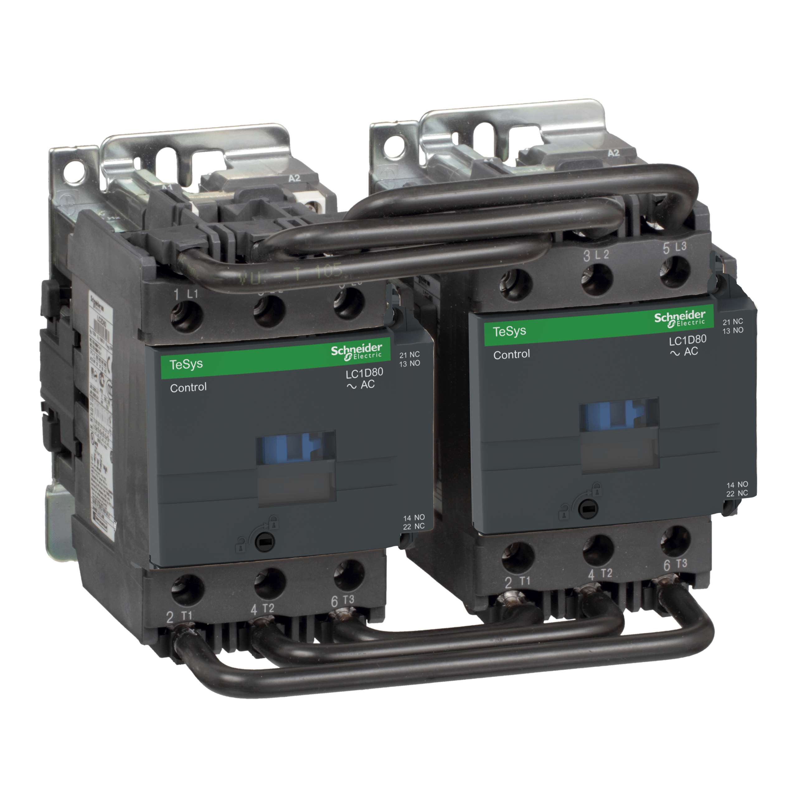 LC2D80F7 - TeSys D reversing contactor - 3P(3 NO) - AC-3 - <= 440 V 80 A - 110 V AC coil Schneider Electric