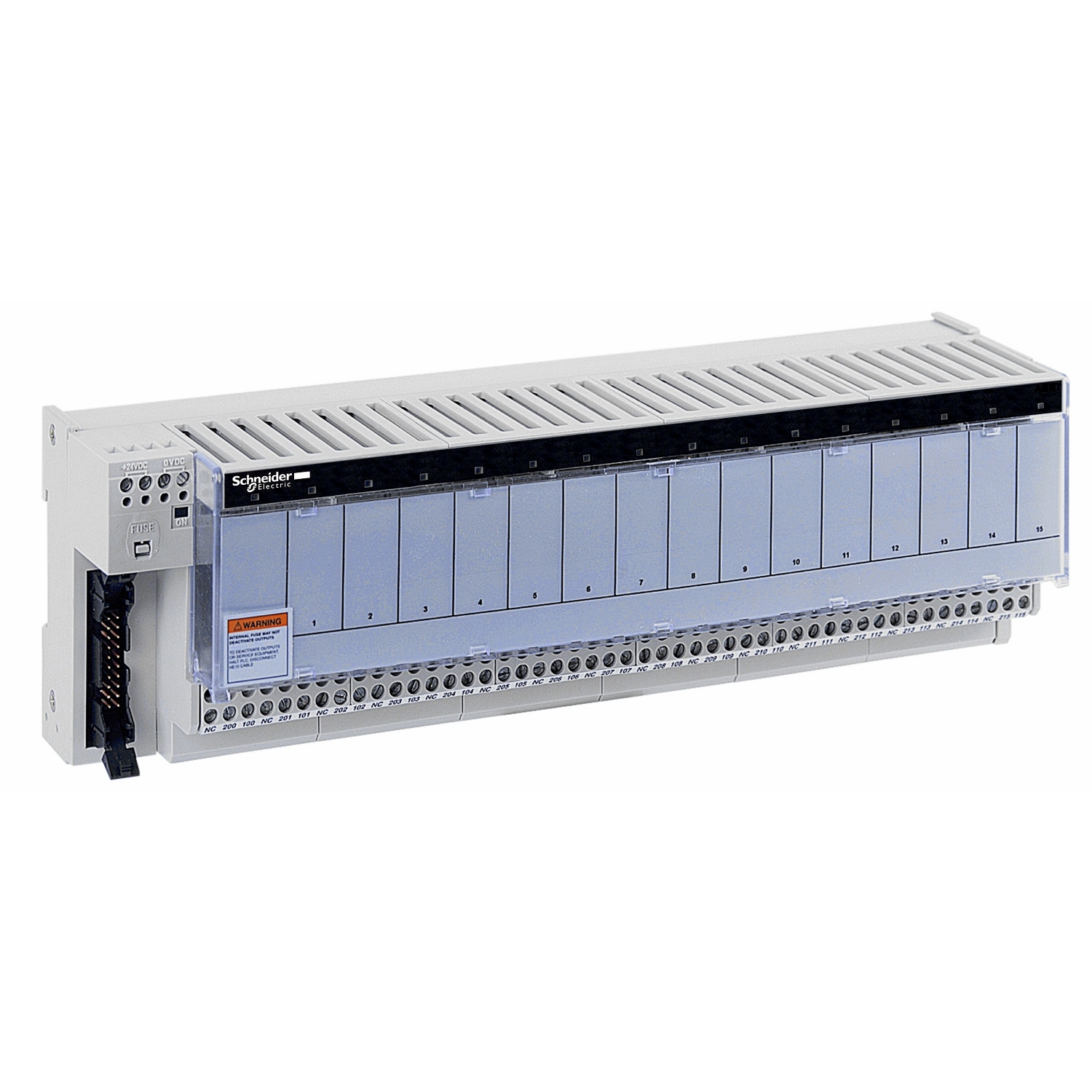 Sub-base - soldered electromechanical relays ABE7 - 16 channels - relay 10 mm