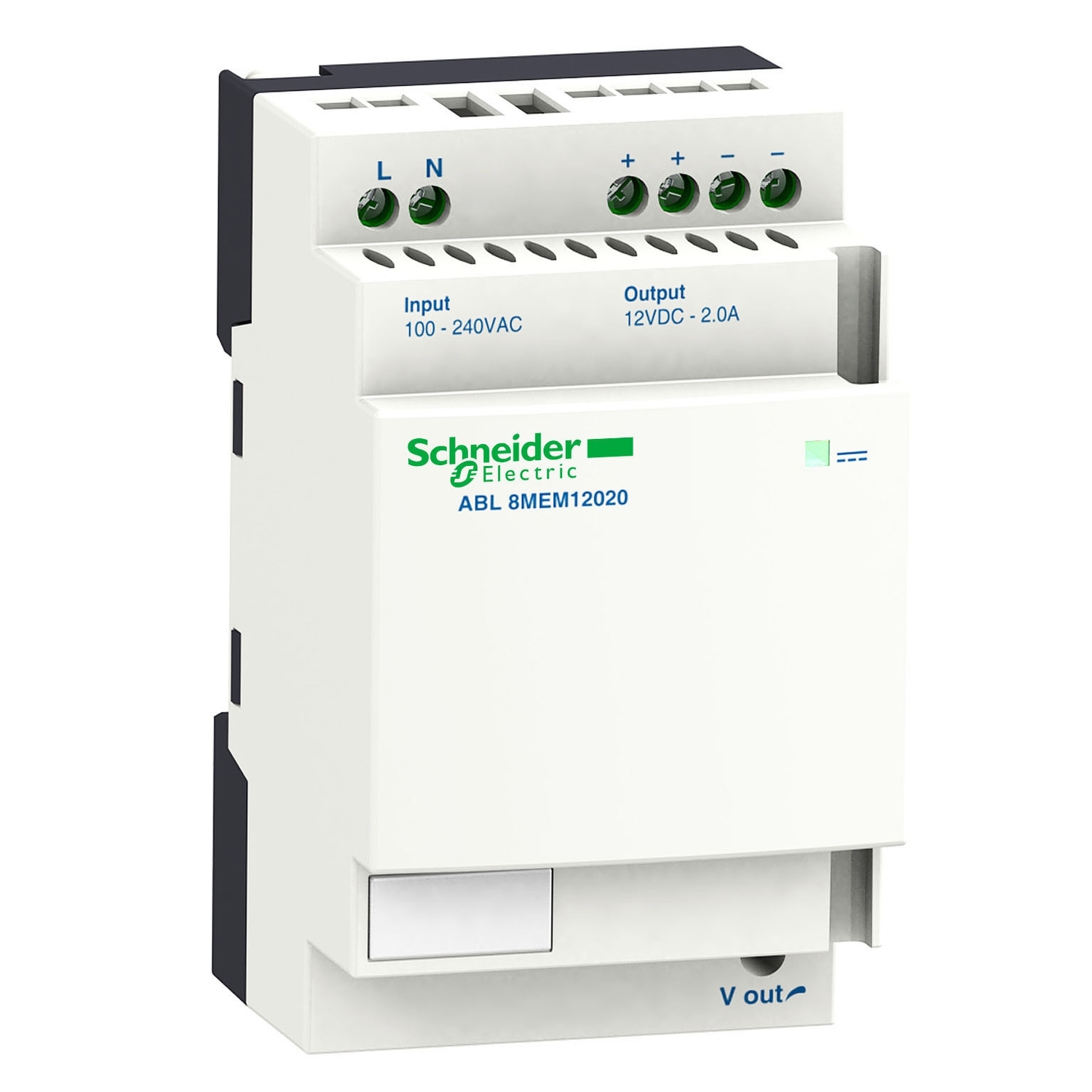 ABL8MEM12020 – Regulated Switch Power Supply, 1 or 2-phase, 100..240V AC, 12V, 2 A | Schneider Electric