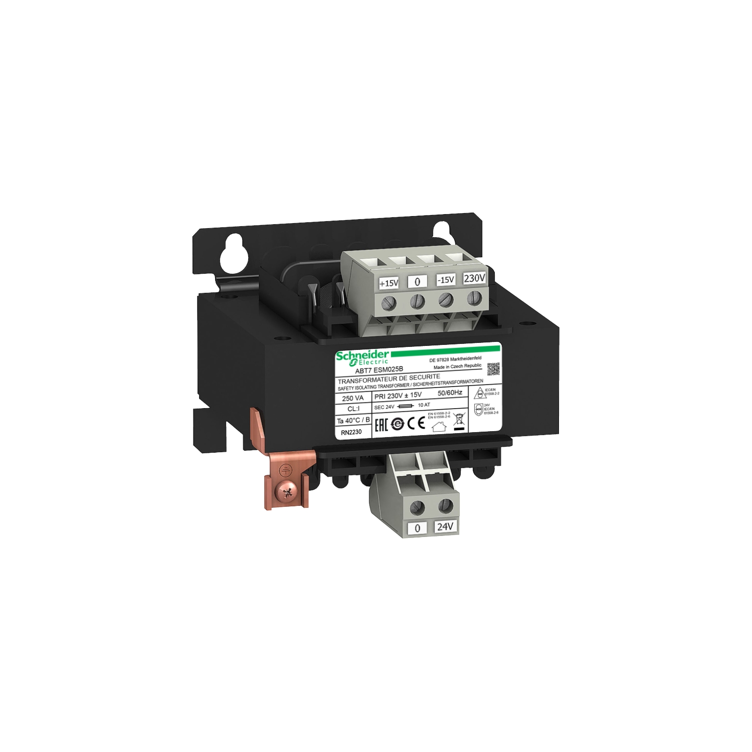 ABT7ESM025B – Voltage transformer - 230 V - 1 x 24 V - 250 VA | Telemecanique — Schneider Electric