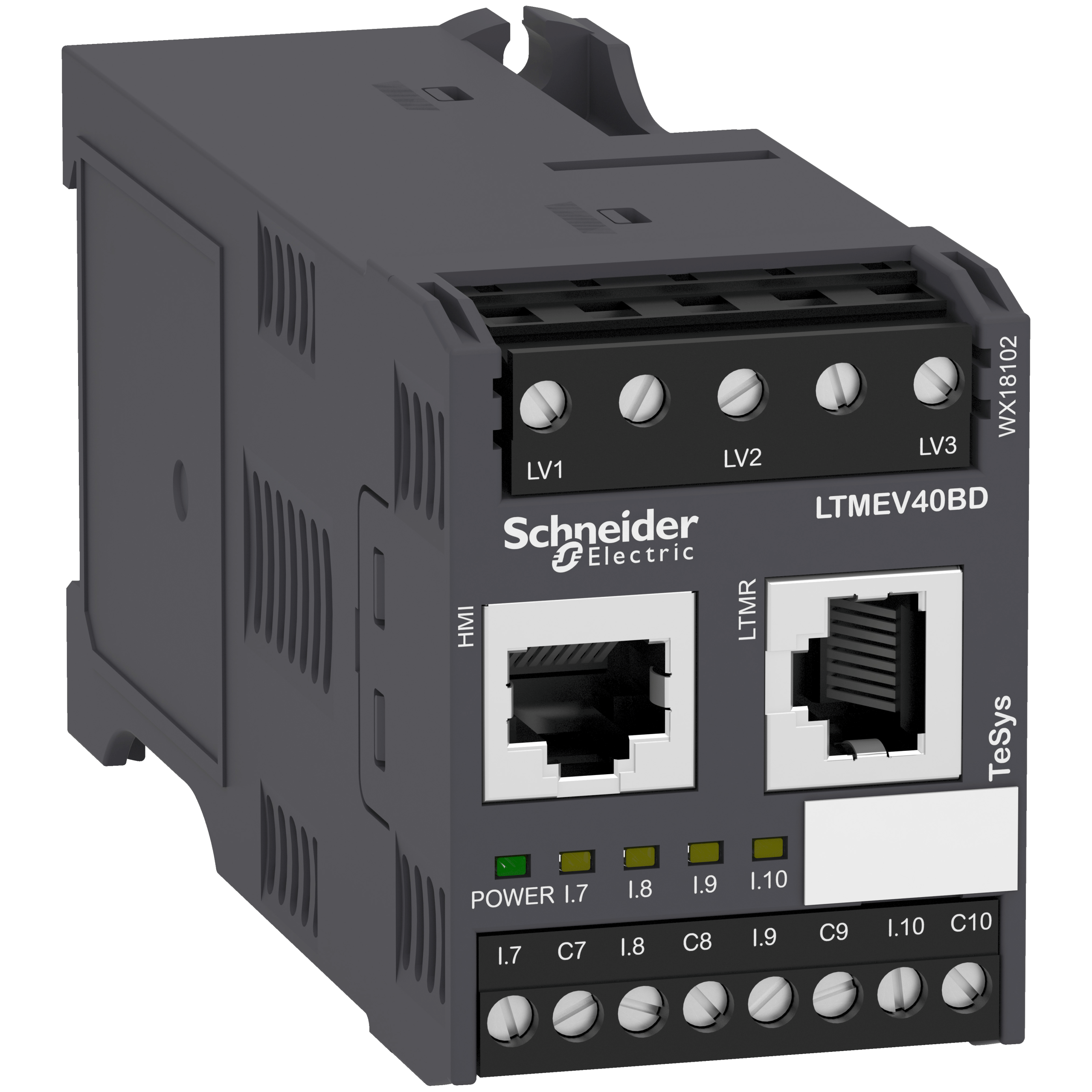 LTMEV40BD - Motor Management, TeSys T, motor controller, extension module, 4 inputs, for LTMR controller, 24 VDC Schneider Electric