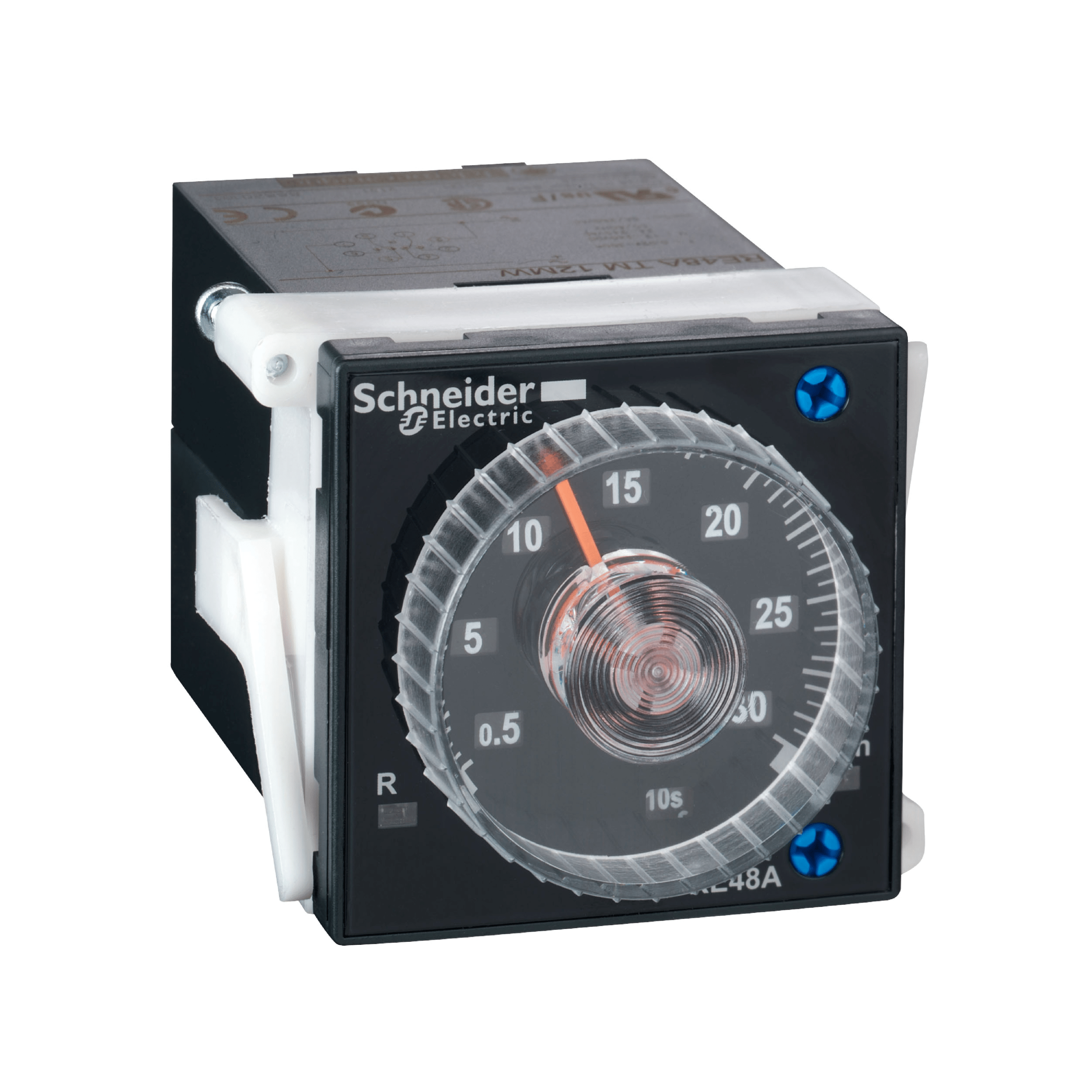 RE48ATM12MW - Harmony, Modular timing relay, 5 A, 2 CO, 0.02 s...300 h, on-delay, 24...240 V AC/DC Schneider Electric