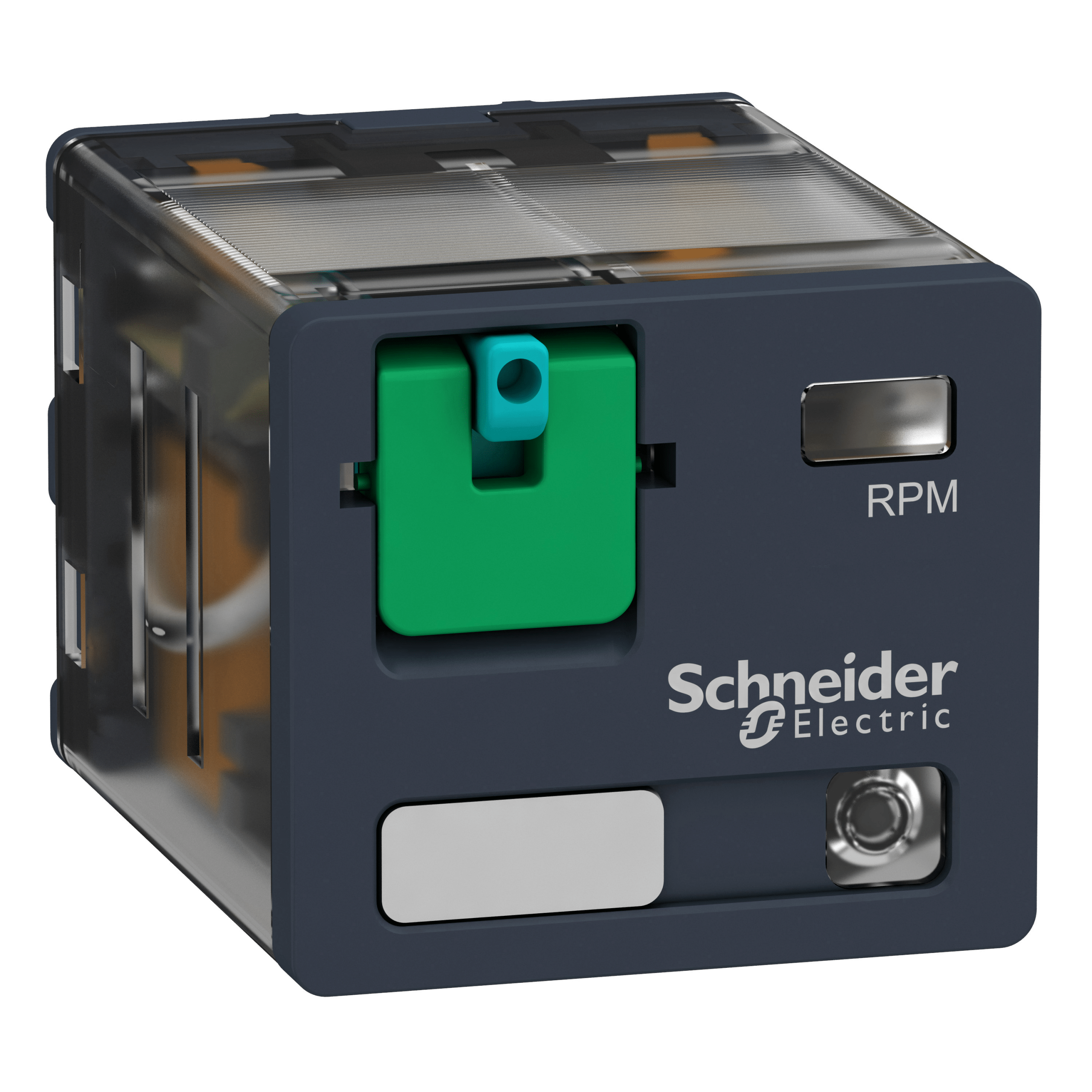 RPM32JD - Harmony, Power plug-in relay, 15 A, 3 CO, with LED, with lockable test button, 12 V DC Schneider Electric