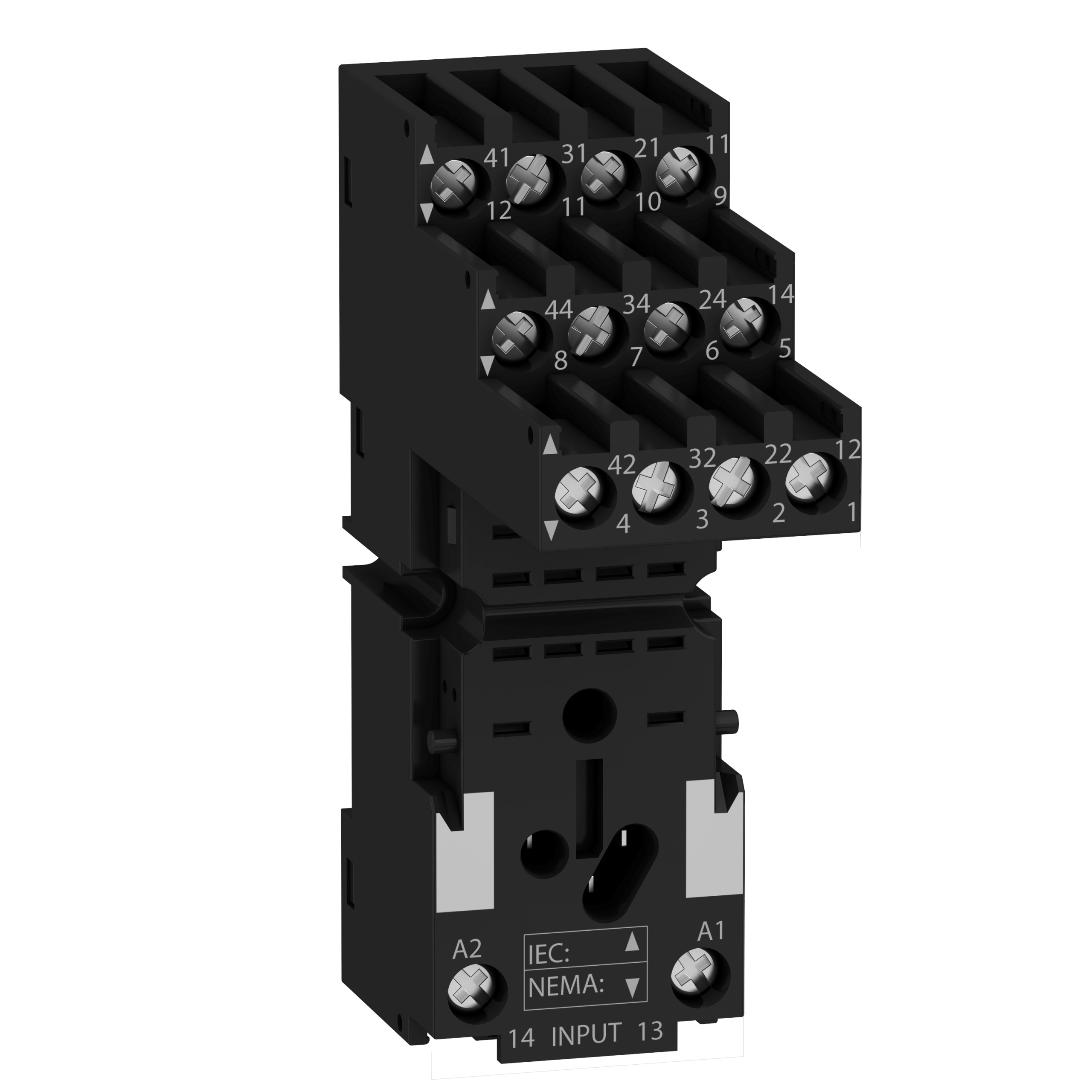 RXZE2S114M - Harmony, Socket, for RXM2/RXM4 relays, screw connectors, separate contact Schneider Electric