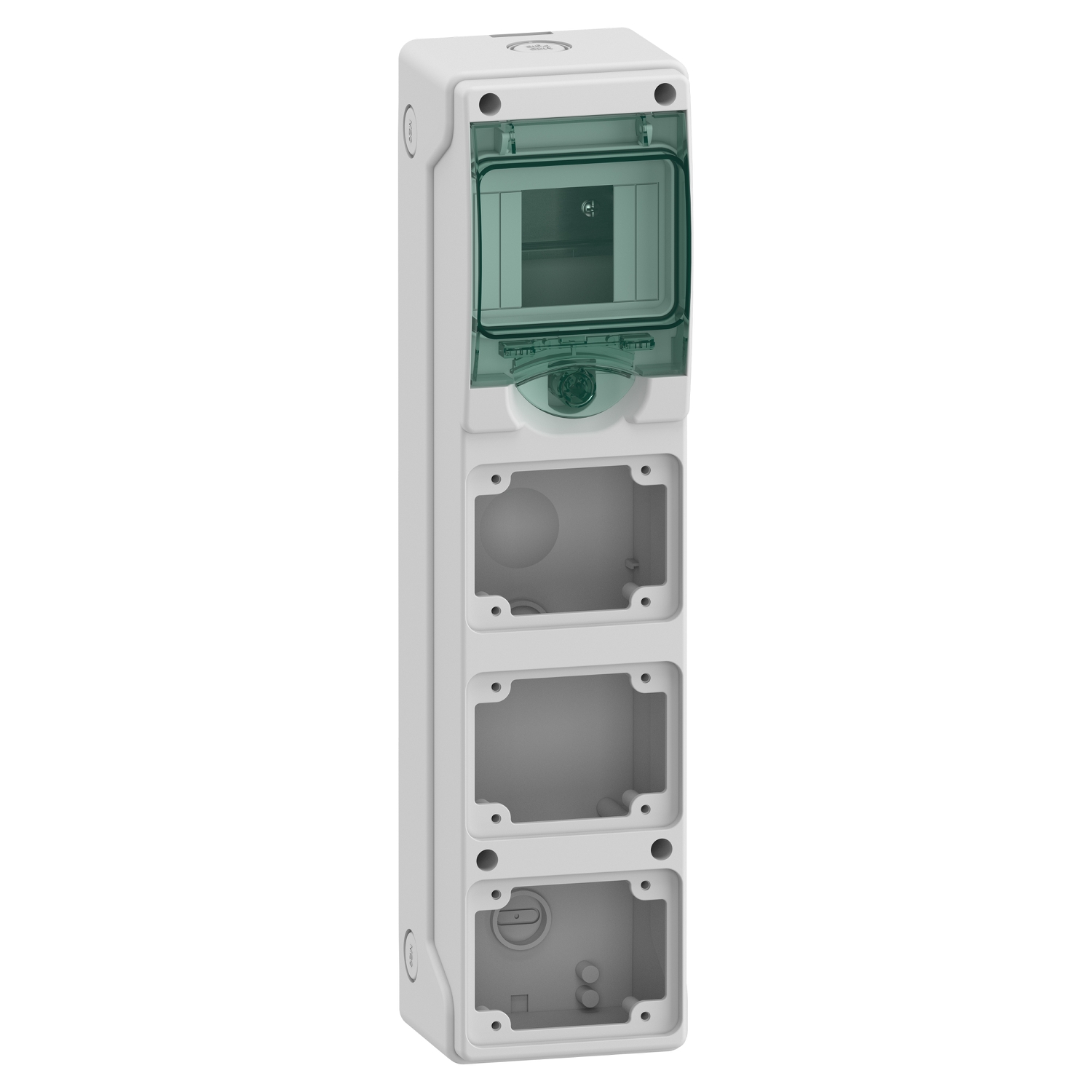 Kaedra - for power outlet - 3 openings - 1 x 4 modules