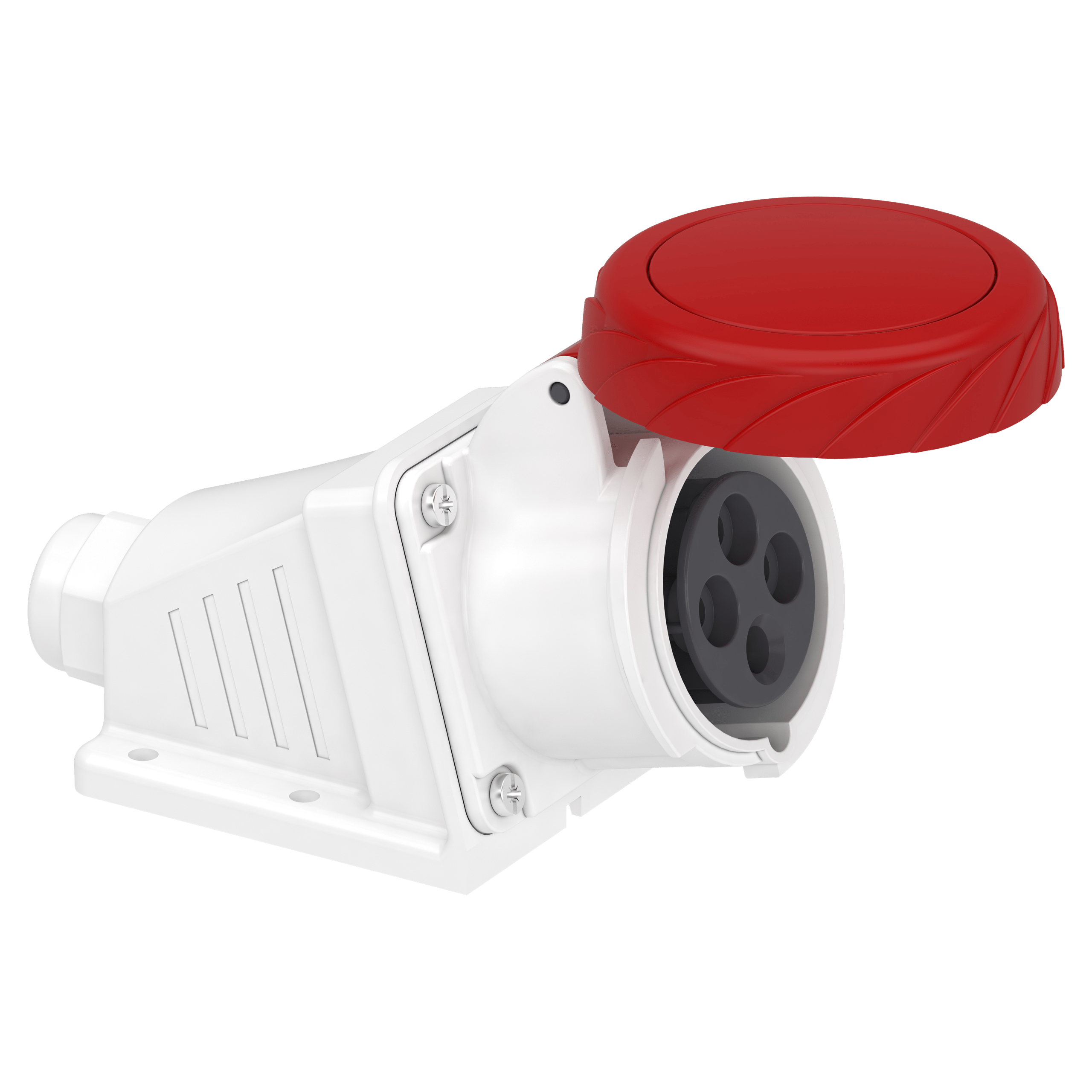 PKF16W734 - PratiKa socket - screw - angled - 16A - 3P + E - 380...415 V AC - wall Schneider Electric