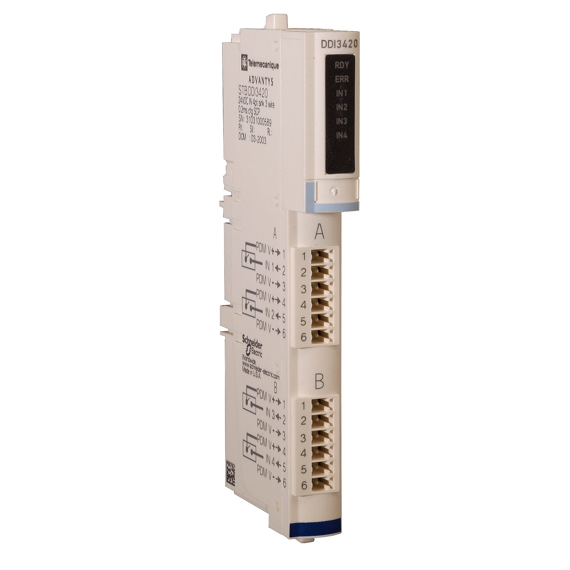 STBDDI3420K - standard digital input kit STB - 24 V DC - 4 I Schneider Electric