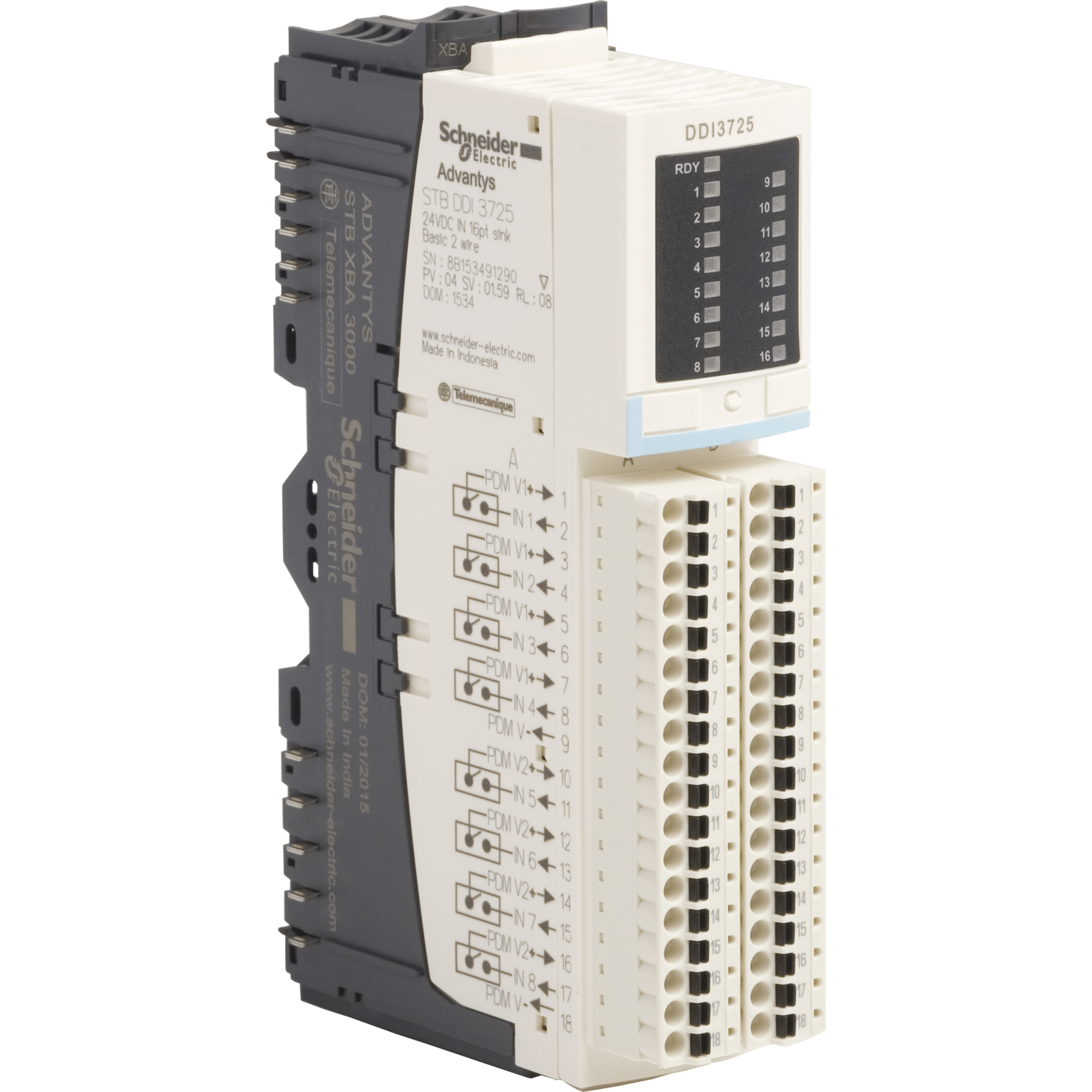 STBDDI3725KC - STBDDI3725KC - Basic digital input kit STB - 24 V DC - 16 I Schneider Electric