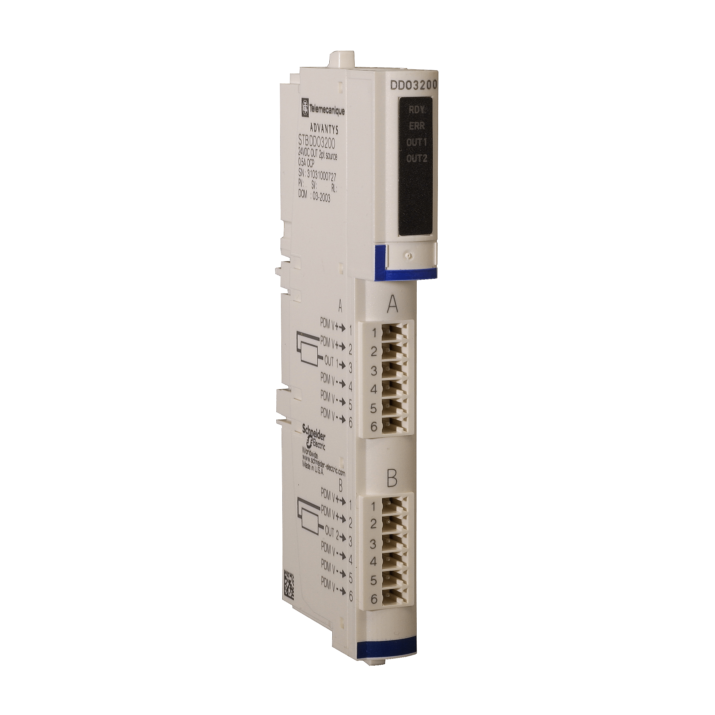 STBDDO3200K - standard digital output kit - Modicon STB - 24 V DC - 2 O Schneider Electric
