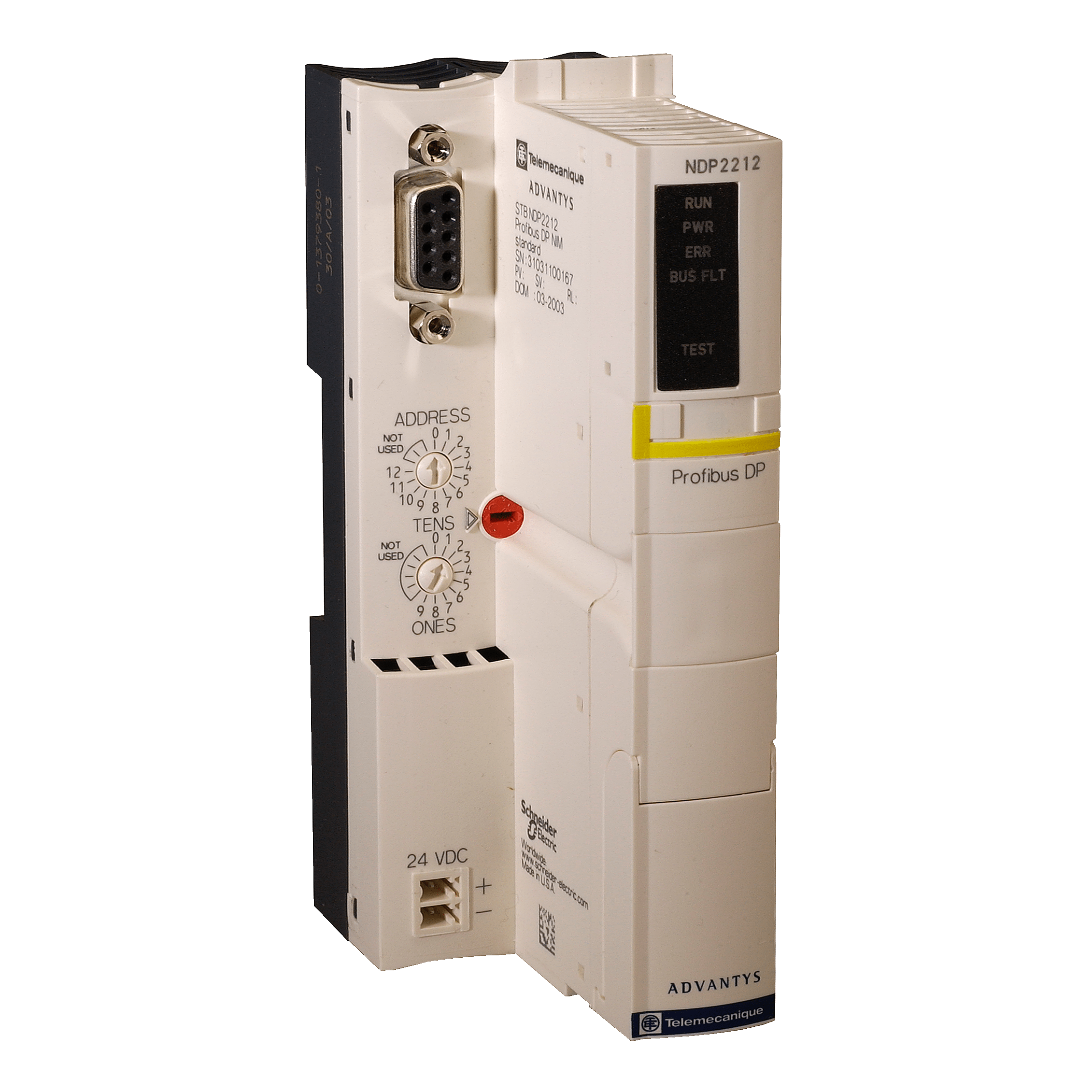 STBNDP2212 - standard Network Interface Module STB - Profibus DP - 9.6 kbit/s Schneider Electric