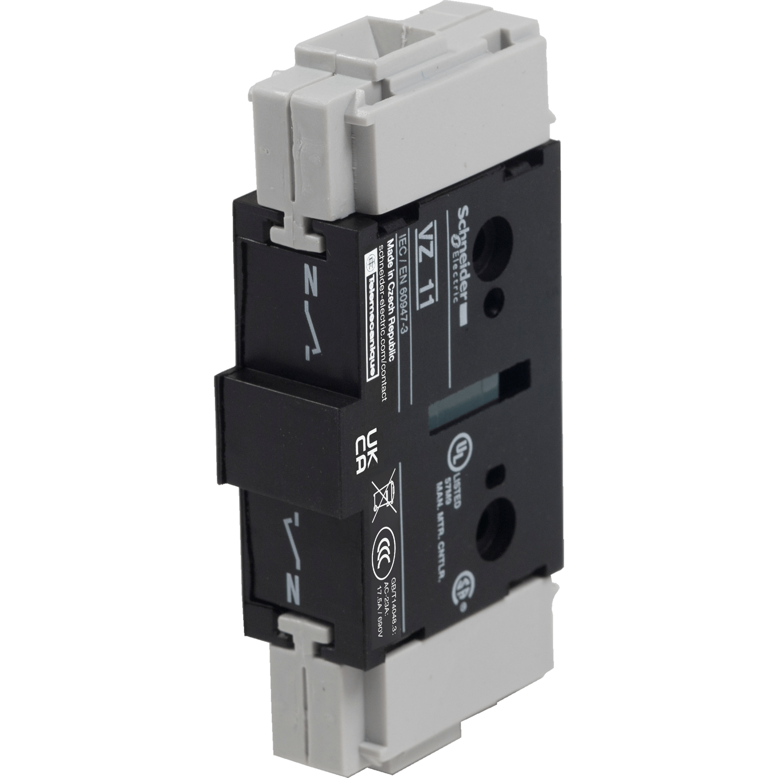 VZ11 - TeSys VARIO - additional neutral block - 40 A - for V02...V2 Schneider Electric