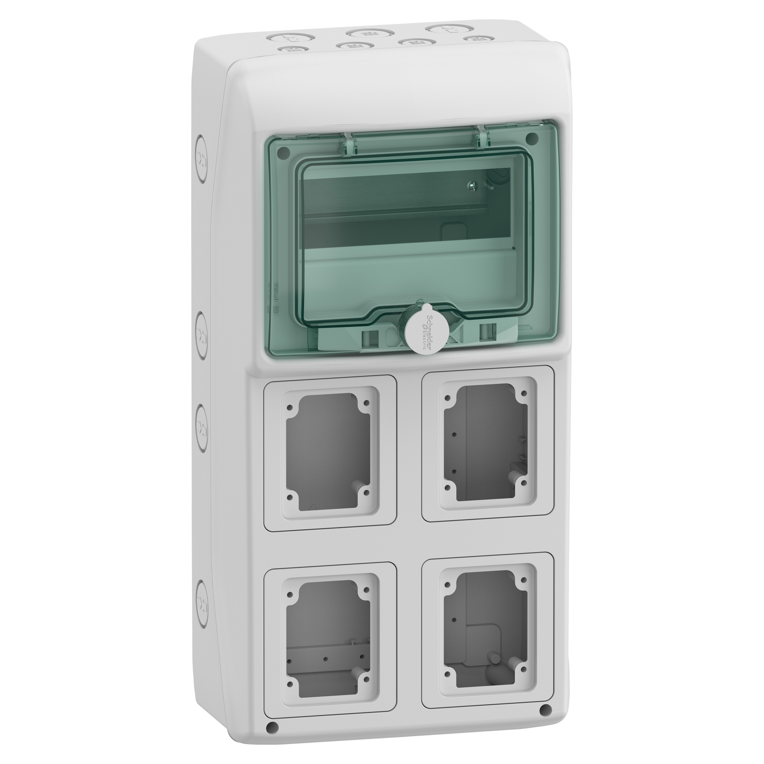 Kaedra - for power outlet - 4 openings - 1 x 8 modules