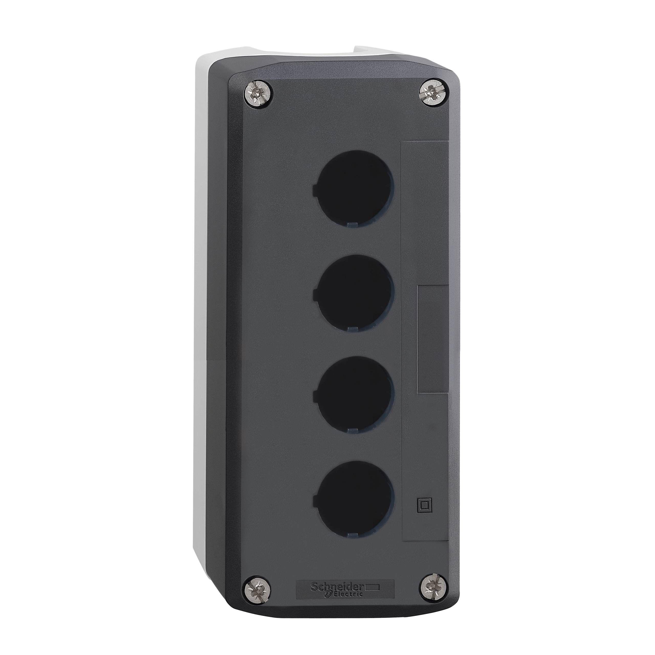 XALD04 - Harmony XALD, XALK, Empty control station, plastic, dark grey lid, light grey base, 4 cut-out Schneider Electric
