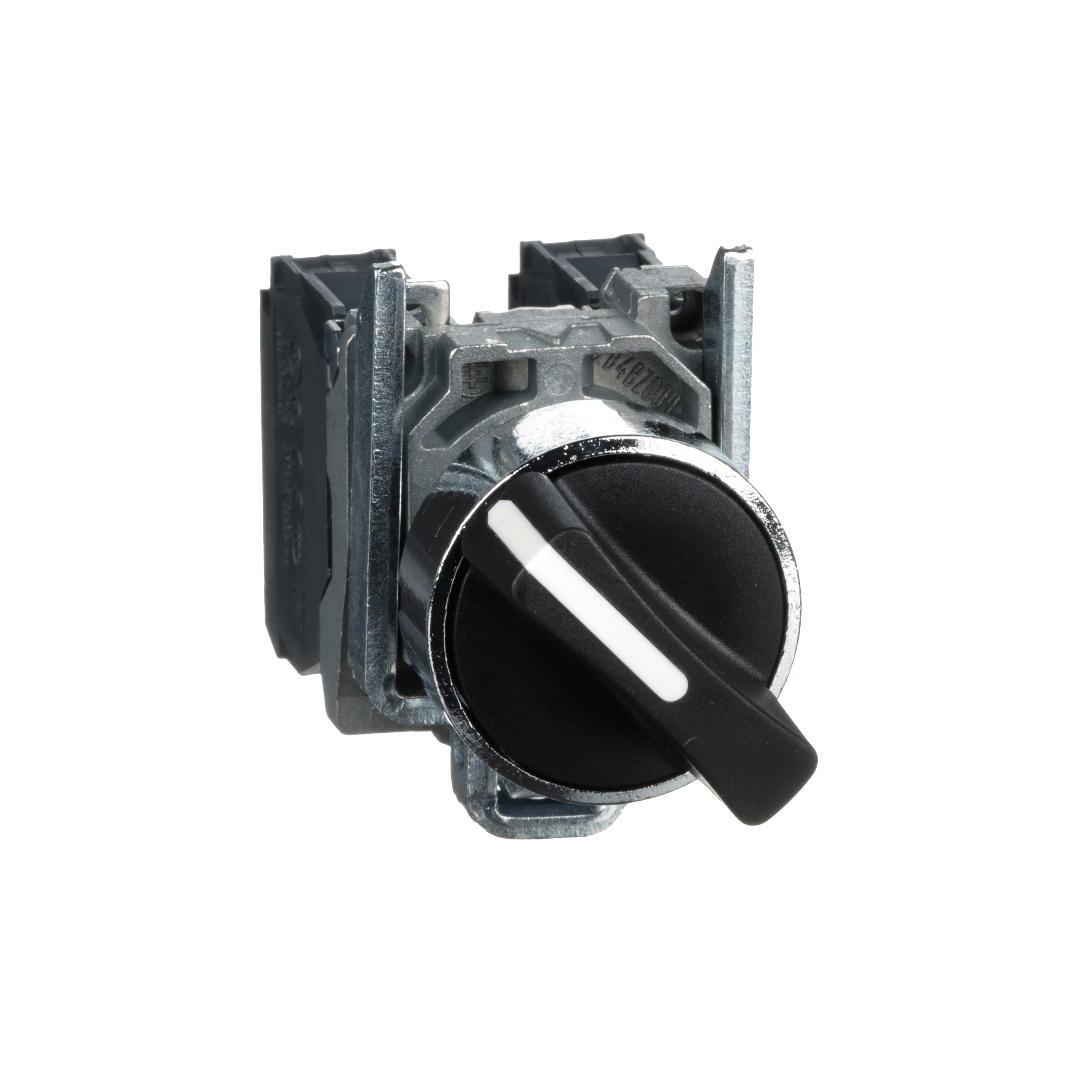 XB4BD25 - XB4BD25 - Selector switch, metal, black, Ø22, 2 positions, stay put, 1 NO+1 NC Schneider Electric