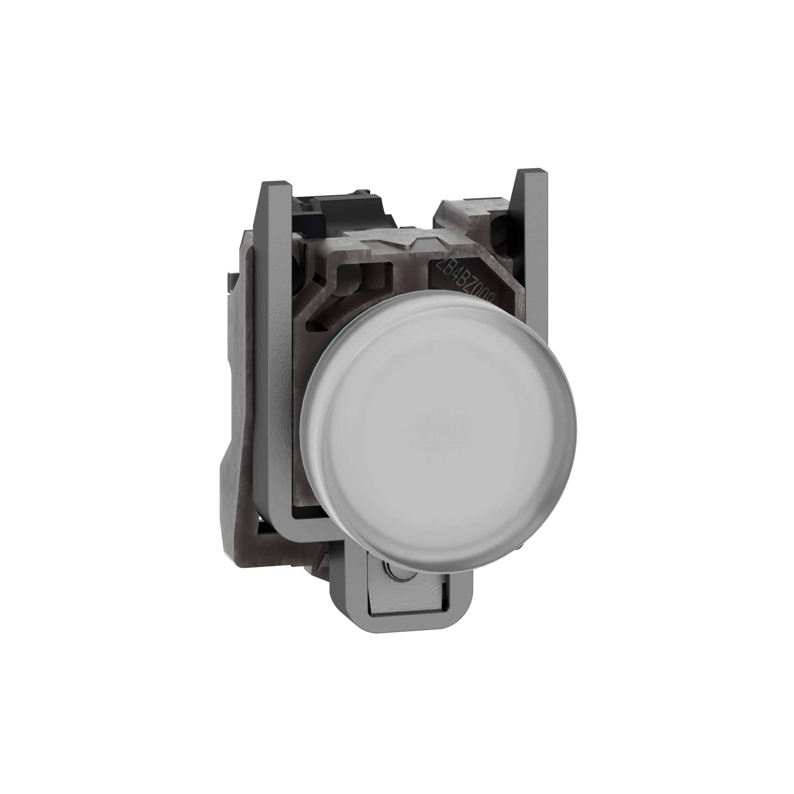 XB4BVG1 - Harmony XB4, Pilot light, metal, white, Ø22, plain lens with integral LED, 110…120 VAC Schneider Electric