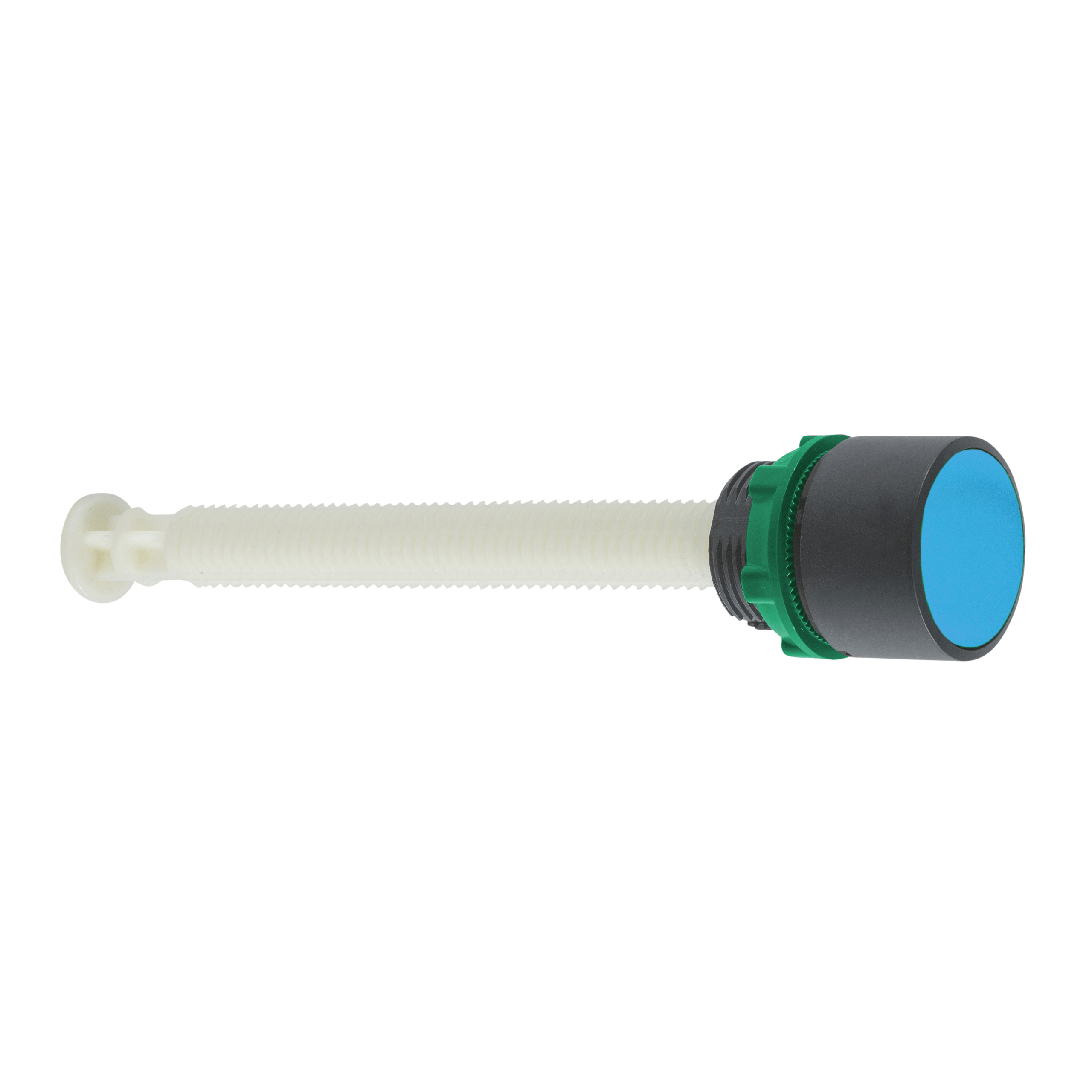 XB5AA86202 - Harmony XB5, Pushs button reset for 120…257 mm actuation distance, plastic, flush, blue, Ø22, marked R Schneider Electric