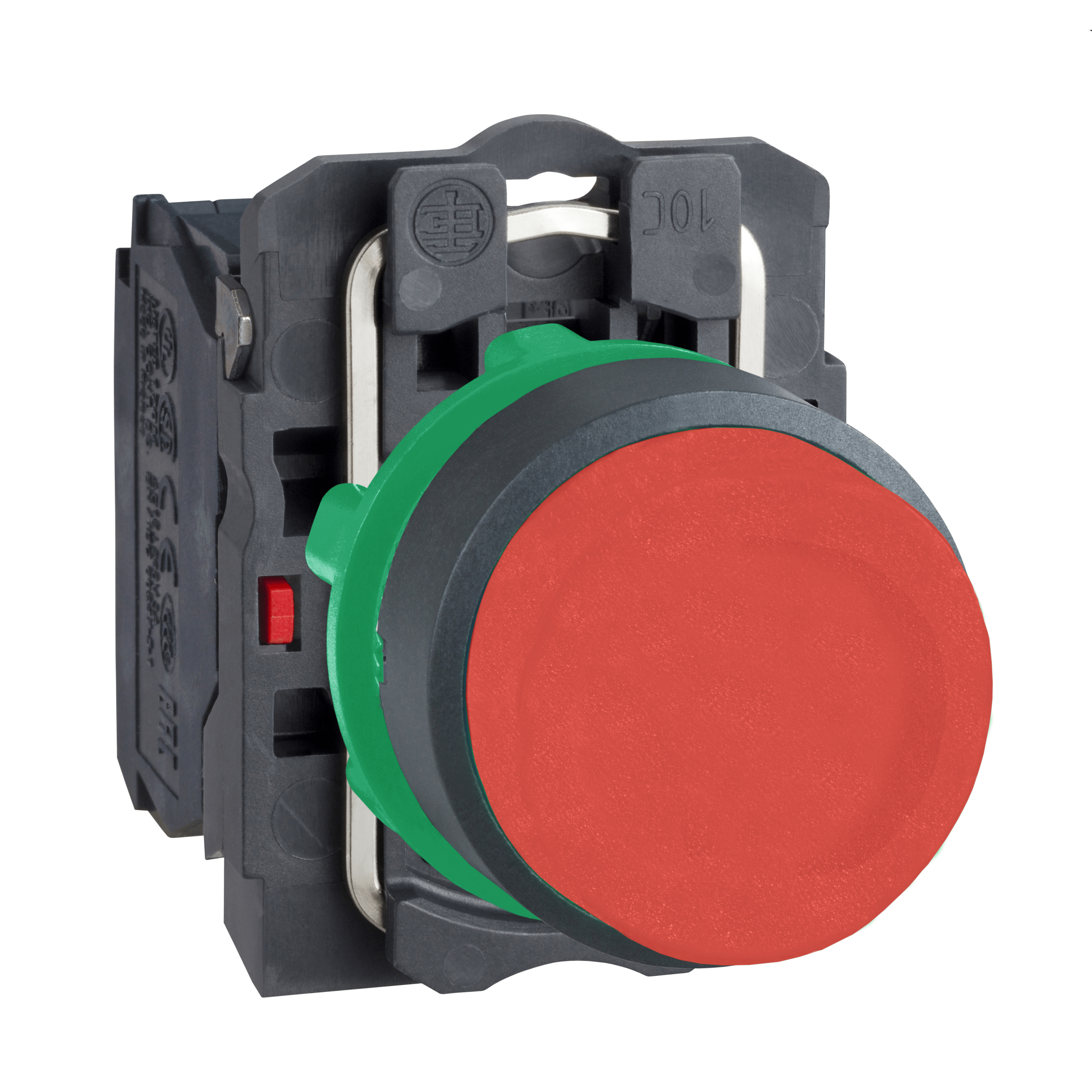 XB5AL42 - Harmony XB5, Push button, plastic, projecting, red, Ø22, spring return, unmarked, 1 NC Schneider Electric