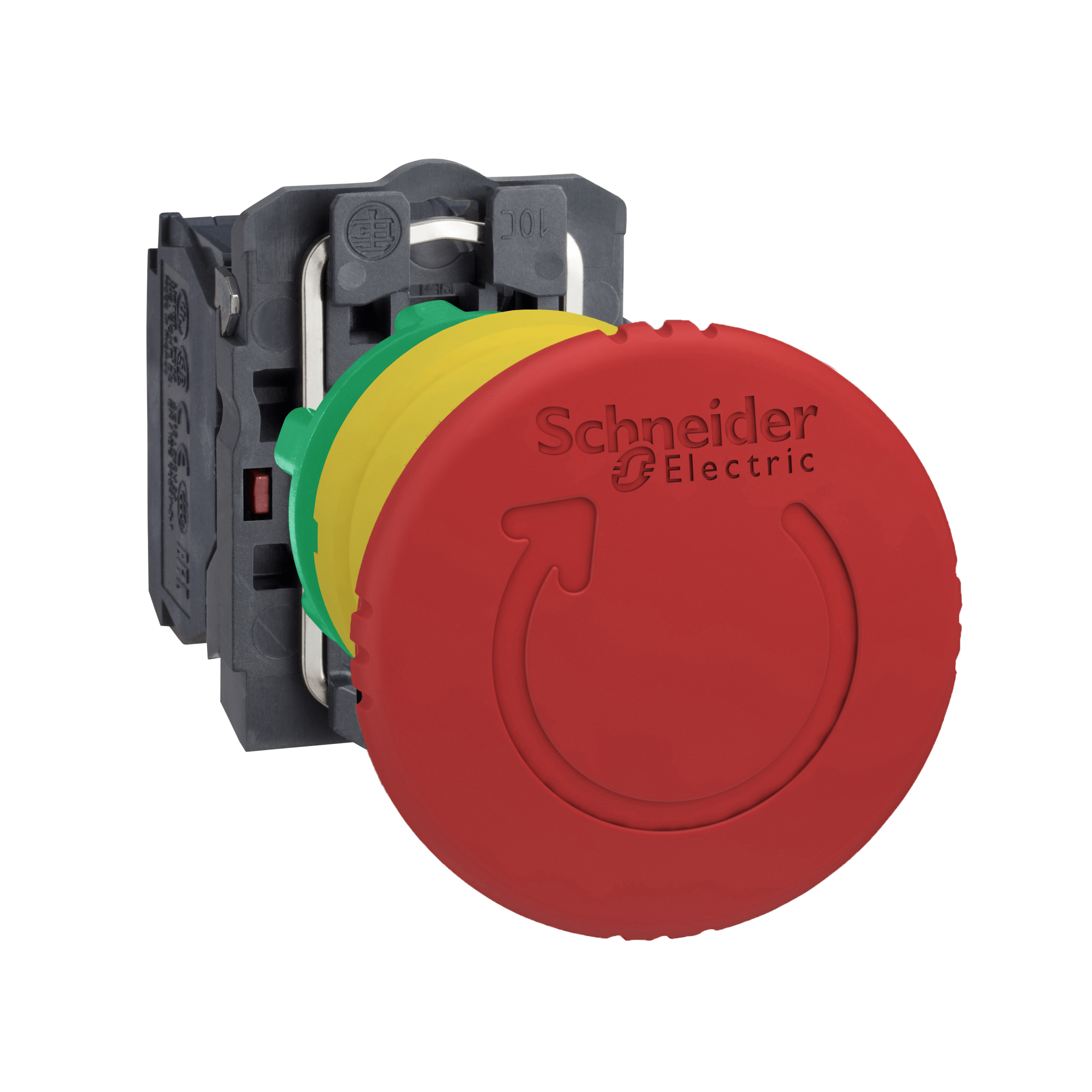XB5AS8445 - XB5AS8445 - Emergency stop switching off, plastic, red mushroom Ø40, Ø22, trigger latching turn to release, 1 NO + 1 NC Schneider Electric