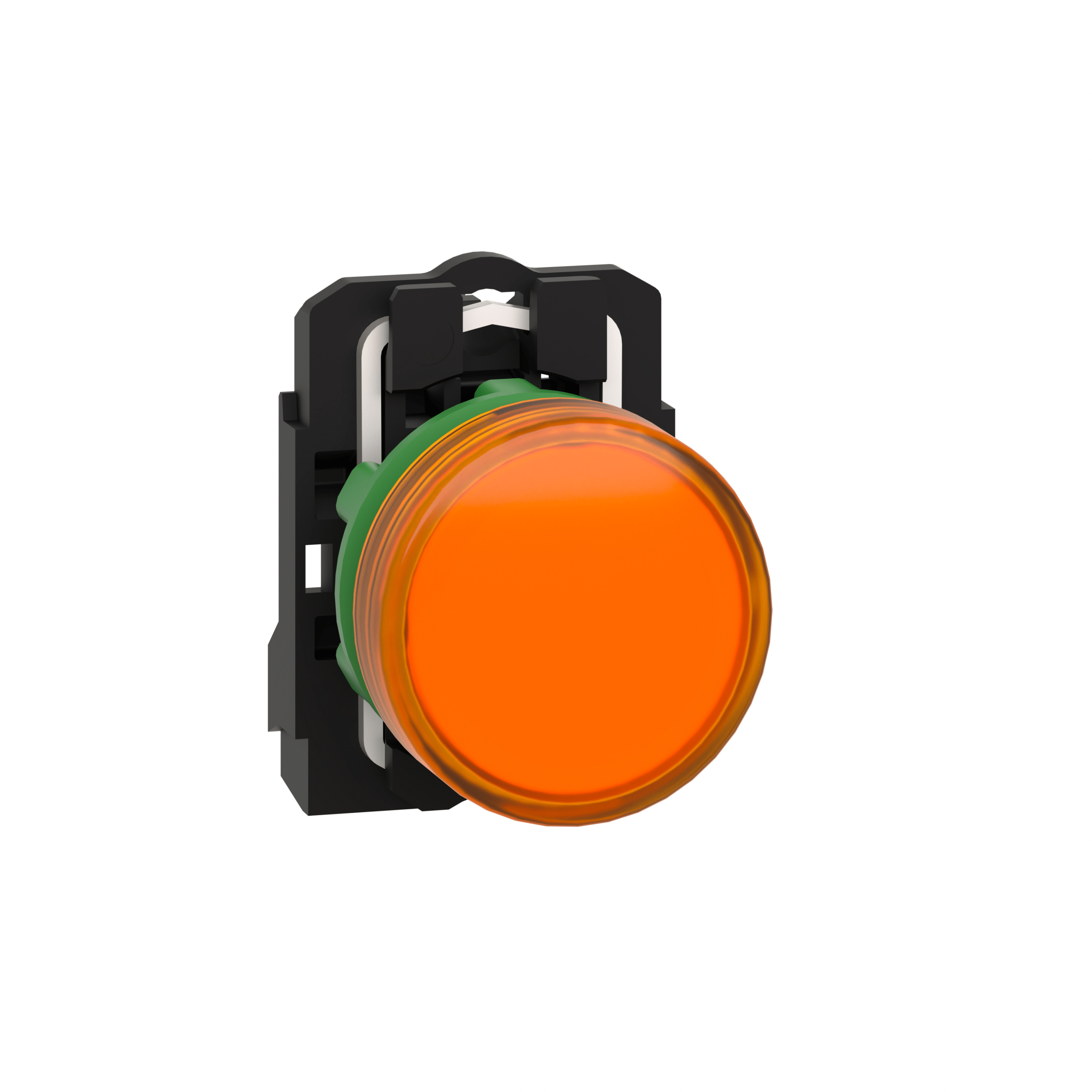 Harmony XB5, Pilot light, plastic, orange, Ø22, plain lens with integral LED, 24 V AC/DC