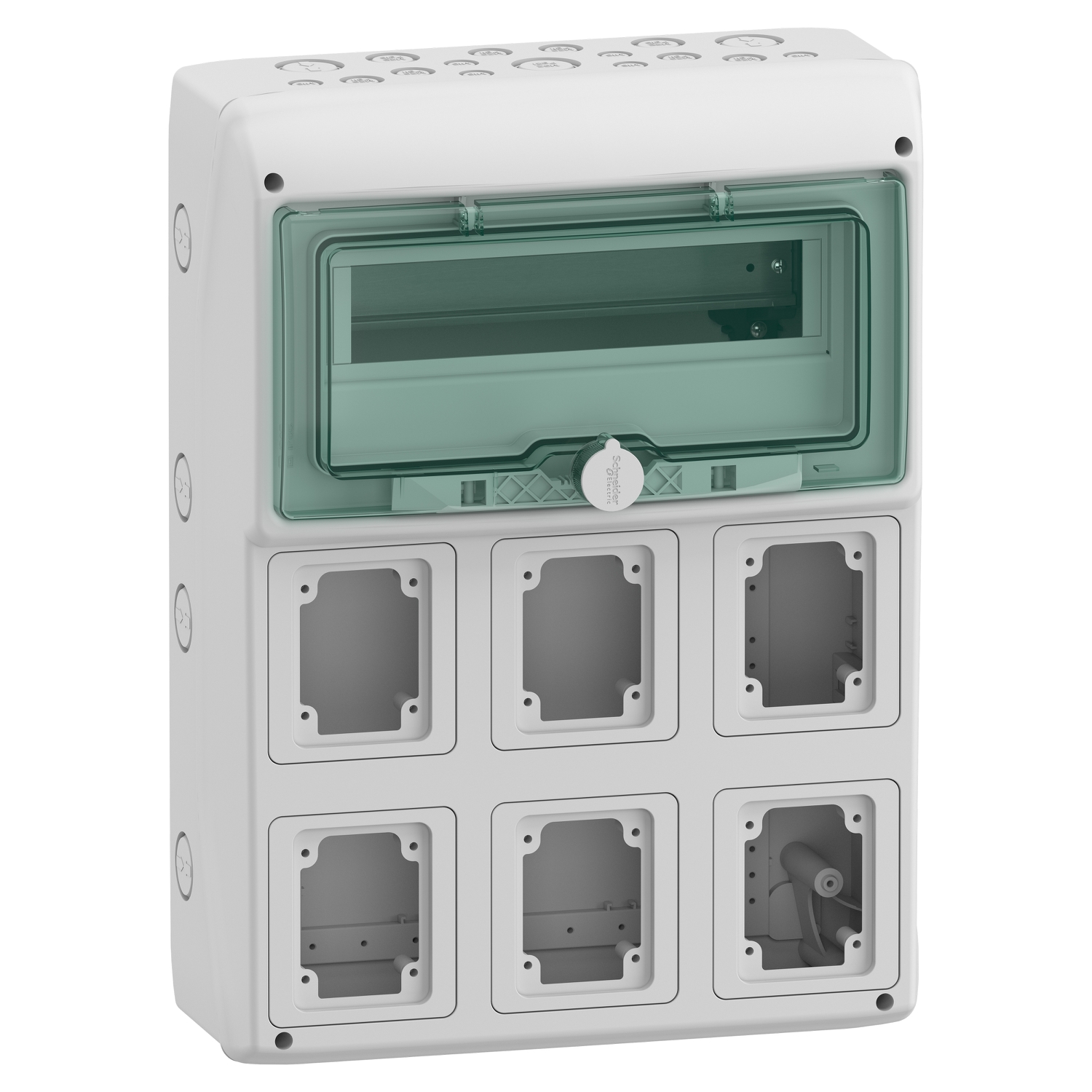Kaedra - for power outlet - 6 openings - 1 x 12 modules