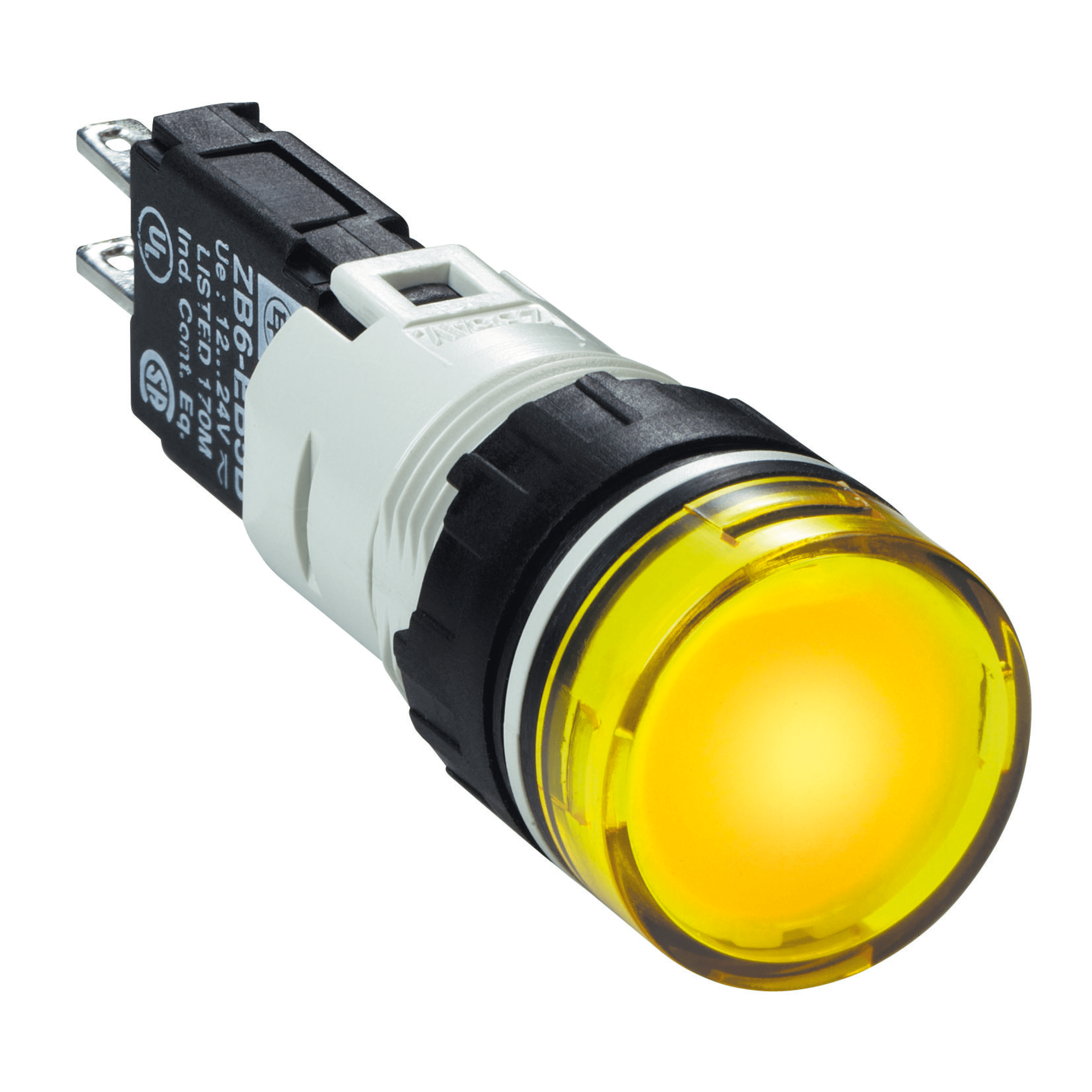XB6AV5BB - Complete pilot light, Harmony XB6, yellow Ø 16 with integral LED 12...24 V Schneider Electric