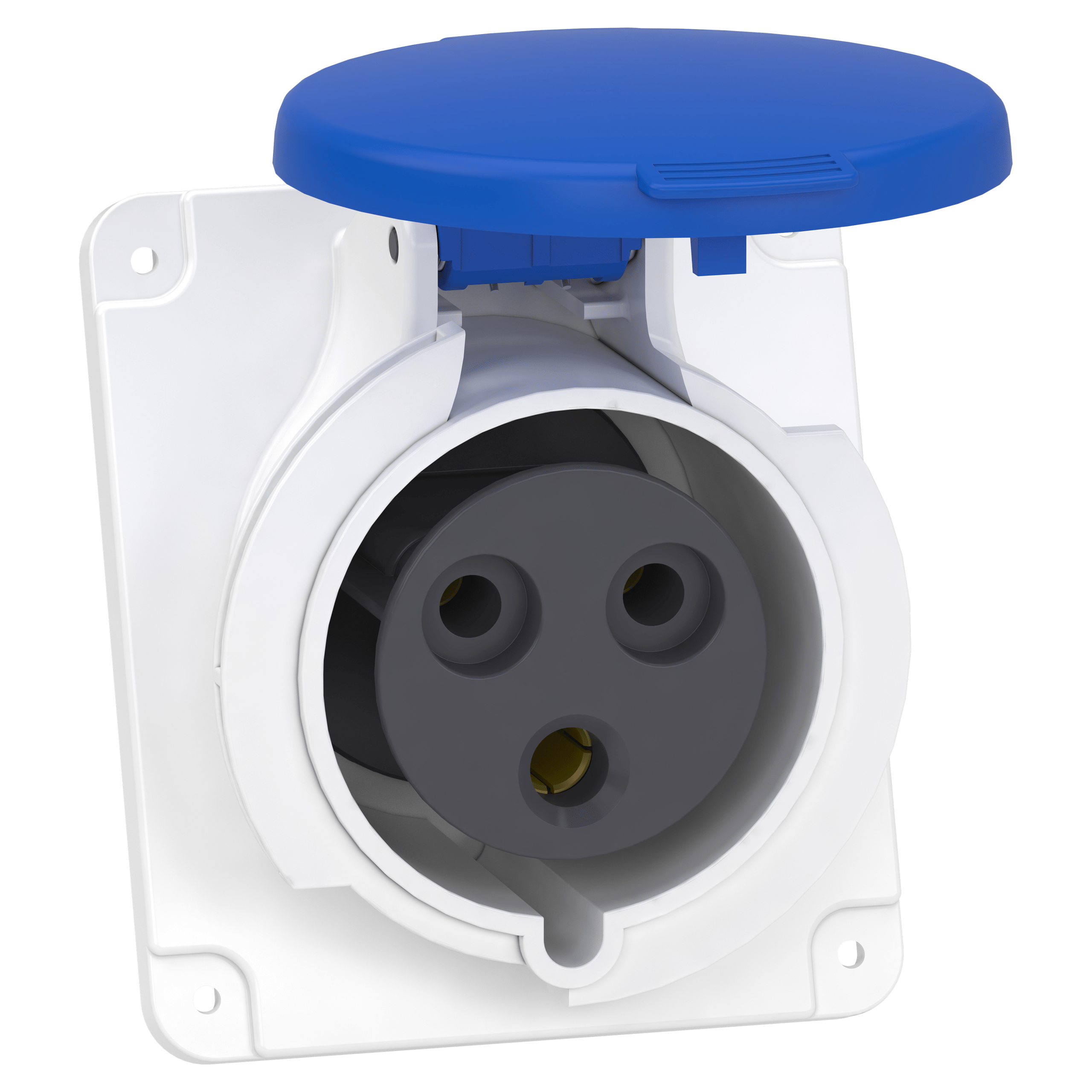 PKY32F423 - PratiKa socket - fast - angled - 32A - 2P + E - 200...250 V AC - panel Schneider Electric