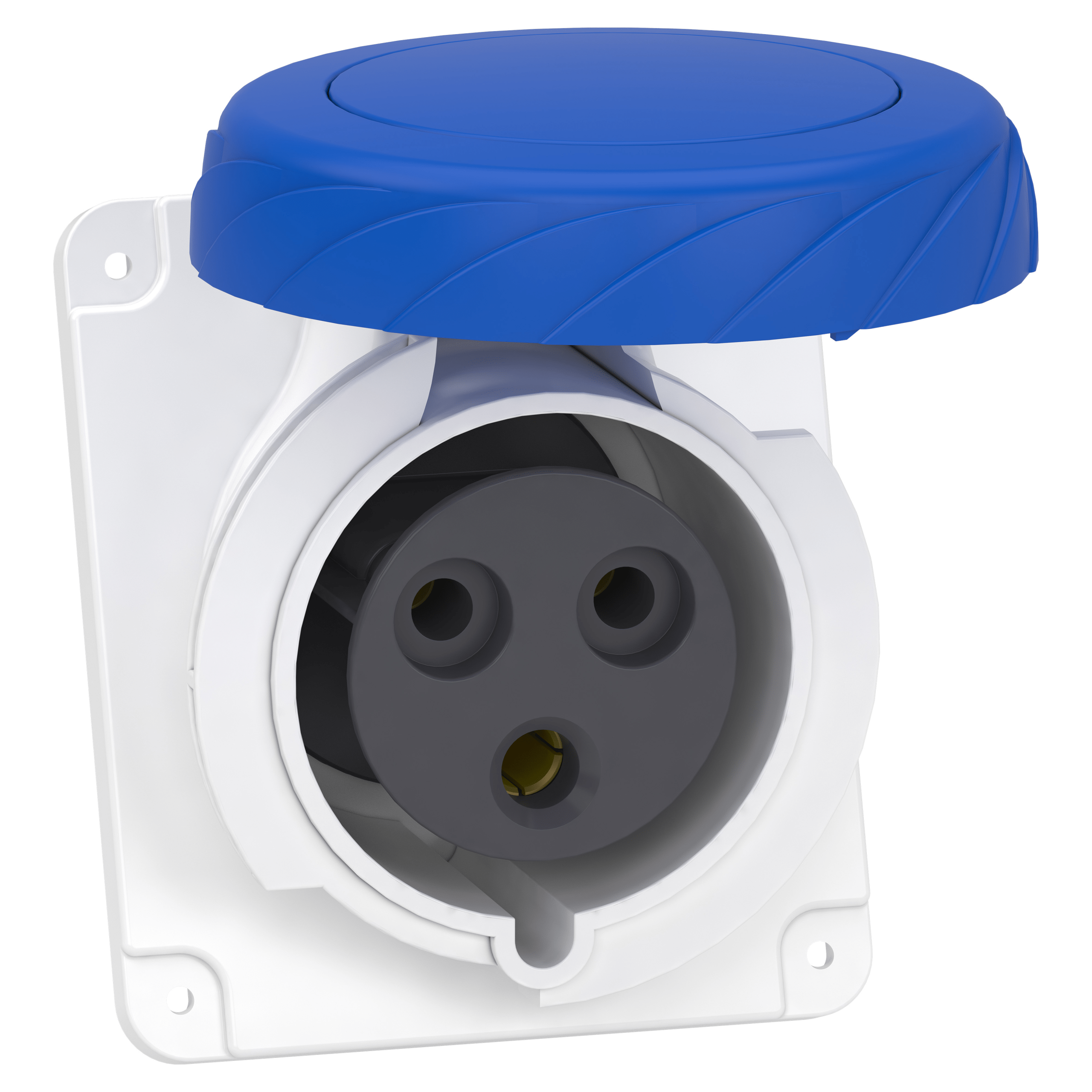PKY32F723 - PratiKa socket - fast - angled - 32A - 2P + E - 200...250 V AC - panel Schneider Electric