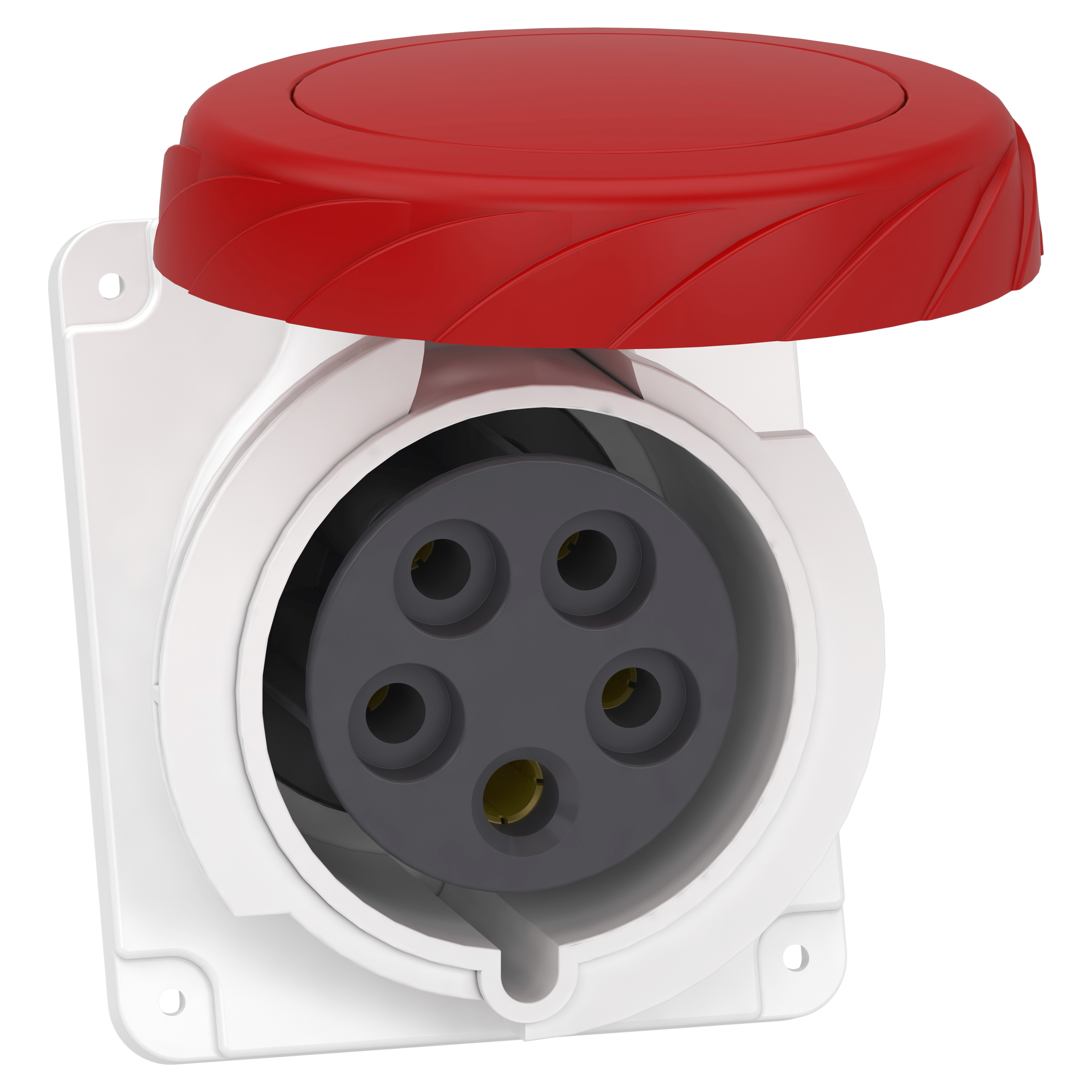 PKY32F735 - PratiKa socket - fast - angled - 32A - 3P + N + E - 380...415 V AC - panel Schneider Electric