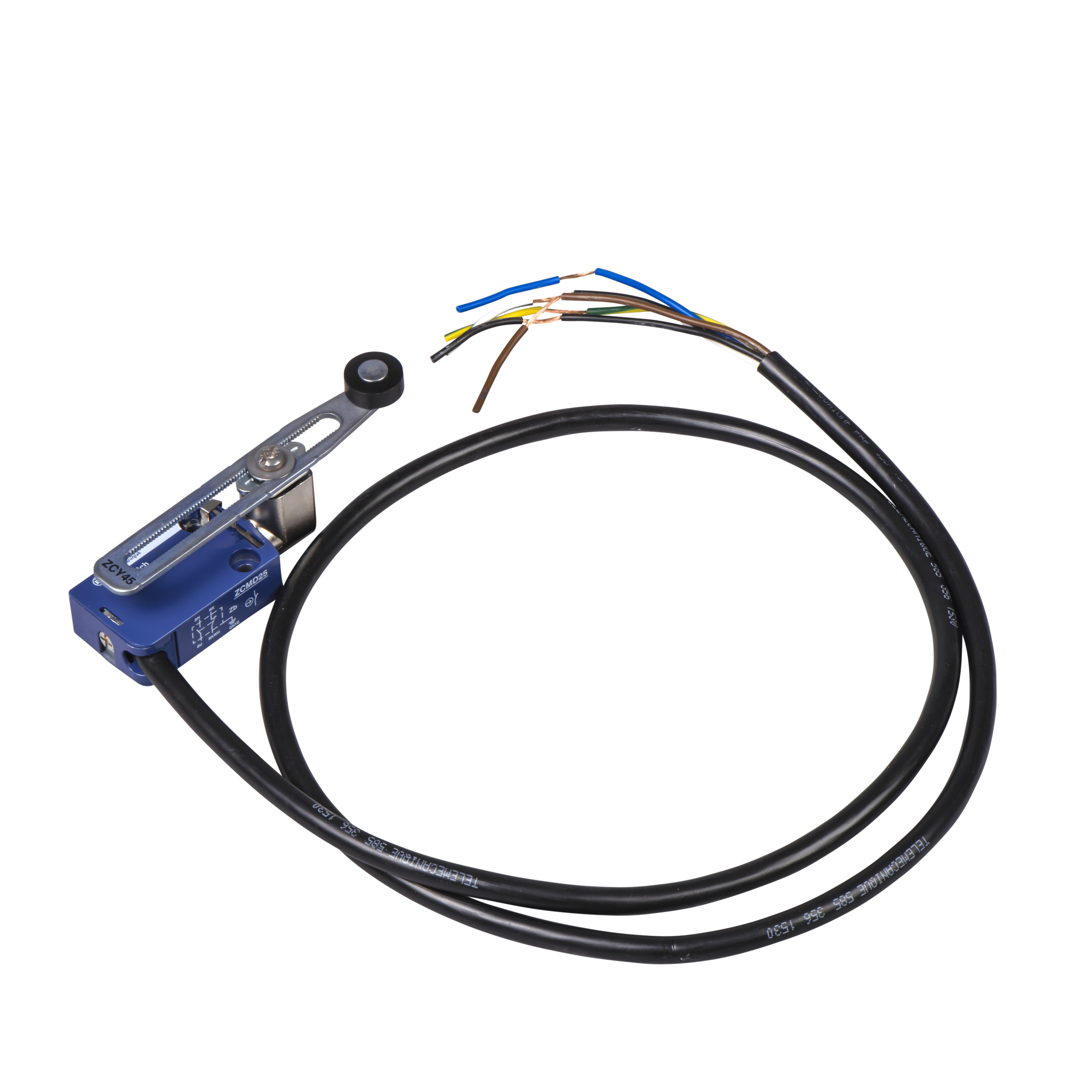 XCMD2145L1 – Limit switch, Limit switches XC Standard, XCMD, thermoplastic plastic roller lever var.length, 1NC+1 NO, snap, 1 m | Telemecanique Sensors
