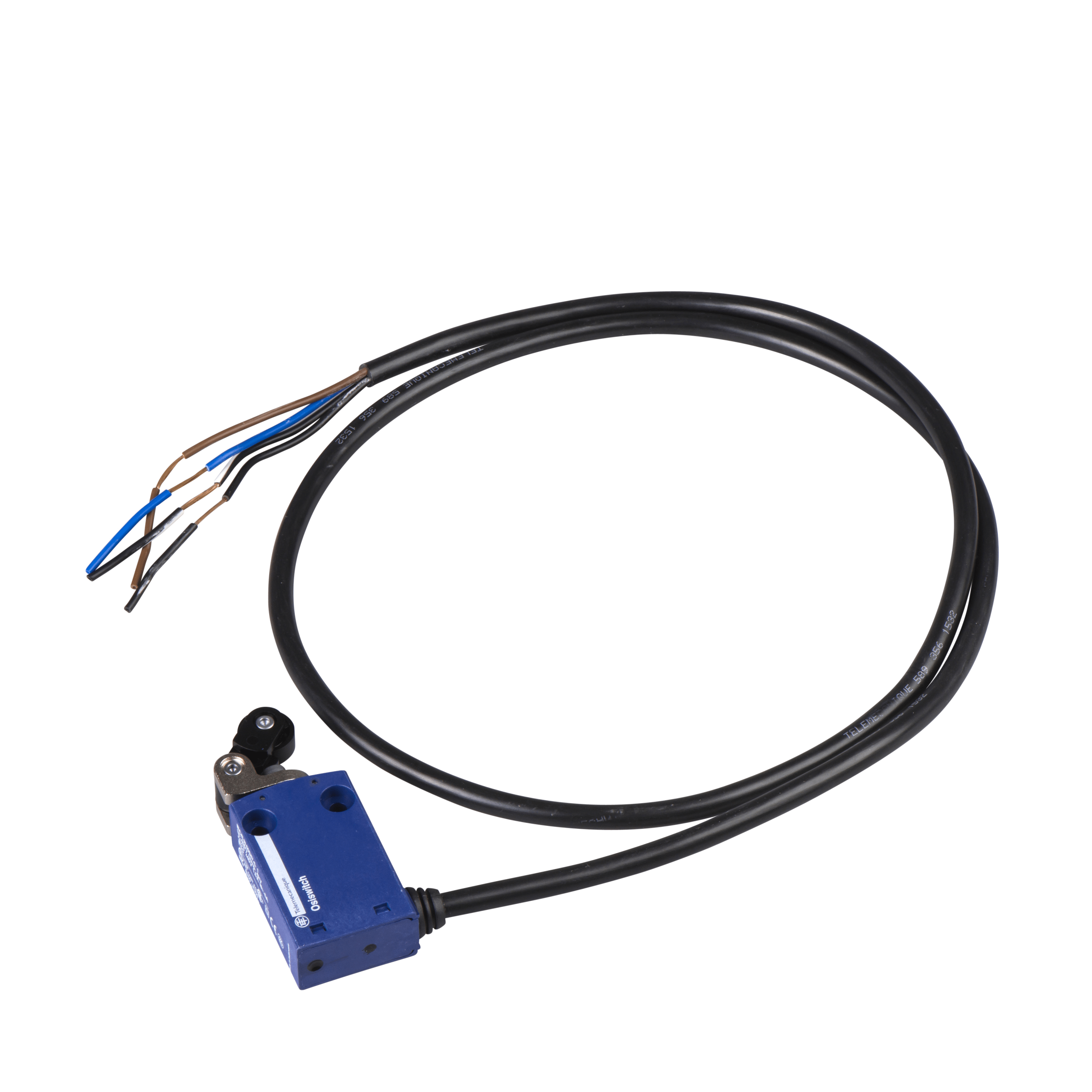 XCMN2121L1 – Limit switch, Limit switches XC Standard, XCMN, thermoplastic plastic roller lever plung. Hor, 1NC+1 NO, snap, 1 m | Telemecanique Sensors