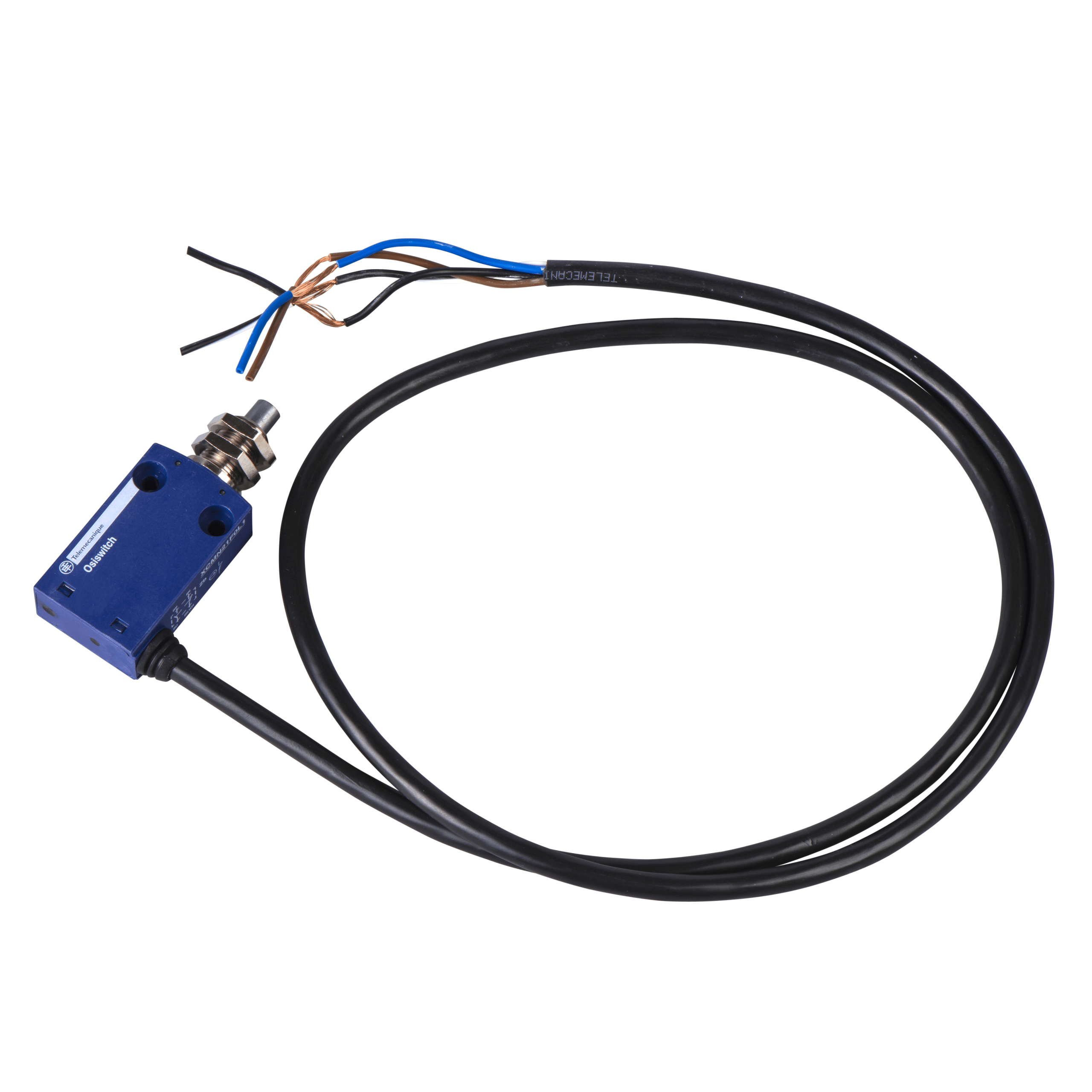 XCMN21F0L1 - Limit switch, Limit switches XC Standard, XCMN, M12 metal end plunger, 1NC+1 NO, snap, 1 m Telemecanique Sensors
