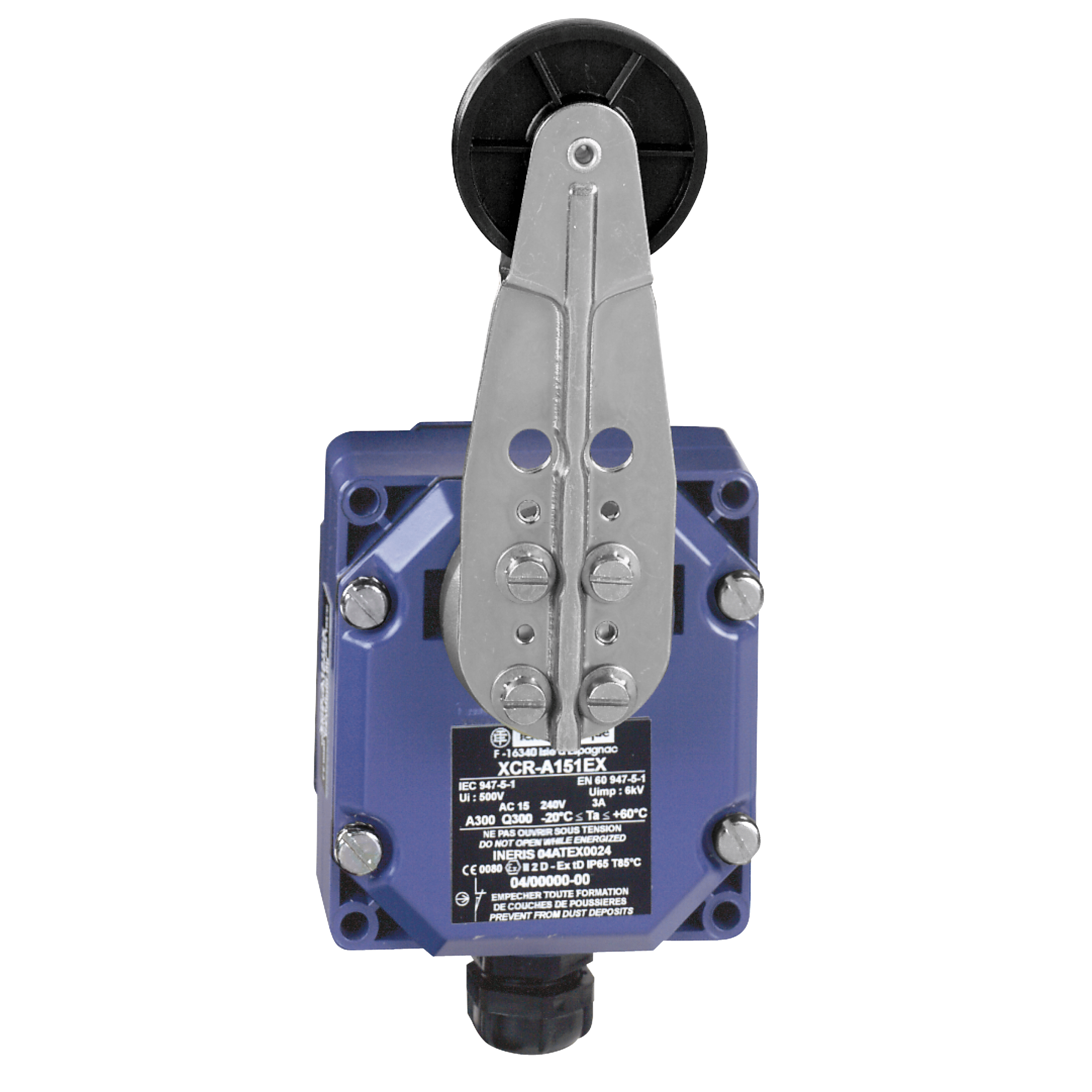 XCRA121EX - Limit switch, Limit switches XC Standard, XCR, roller lever, 2NC + 2 NO, ATEX/IECEx Telemecanique Sensors