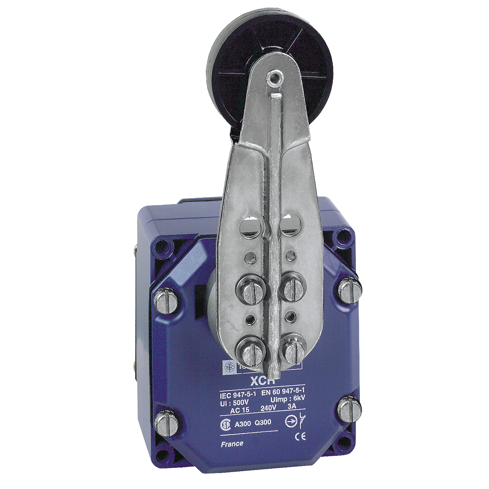 XCRA15 – Limit switch, Limit switches XC Standard, XCR, thermoplastic spring return roller lever large, 2X(1NC+NO) | Telemecanique Sensors