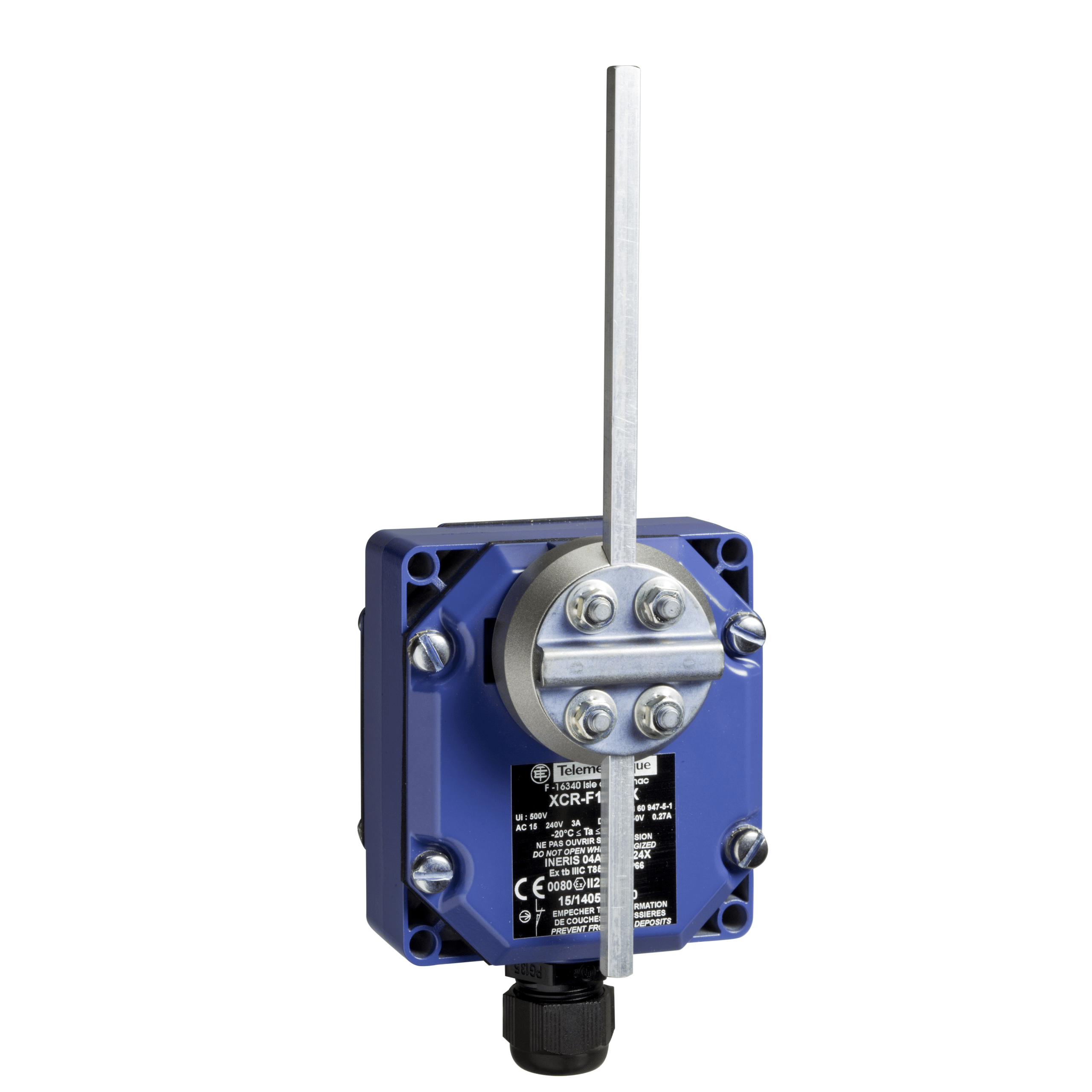 XCRA151 – Limit switch, Limit switches XC Standard, XCR, thermoplastic spring return roller lever large, 2X(1NC+NO) | Telemecanique Sensors